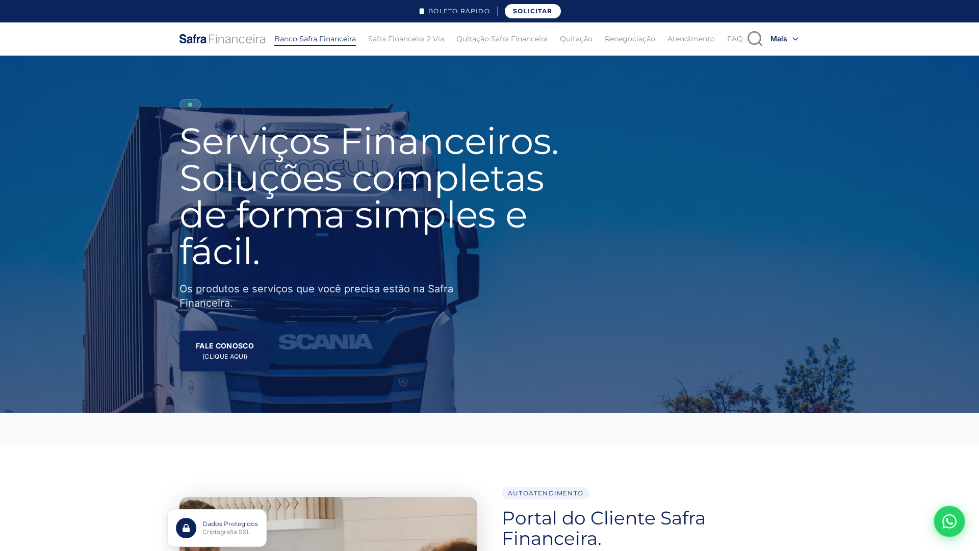 Screenshot of safra-financeira.com