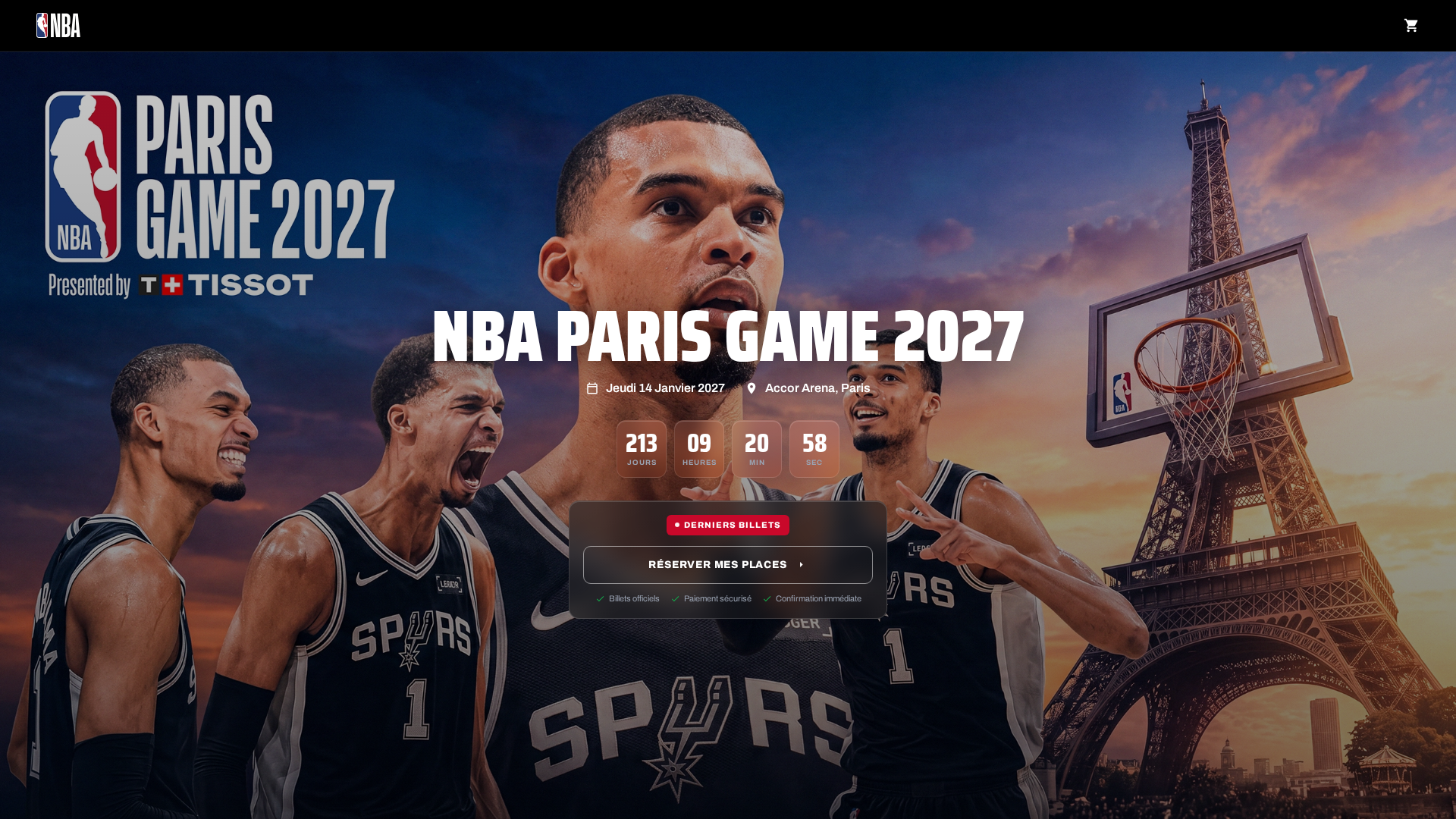Screenshot of nba-parisgames.com