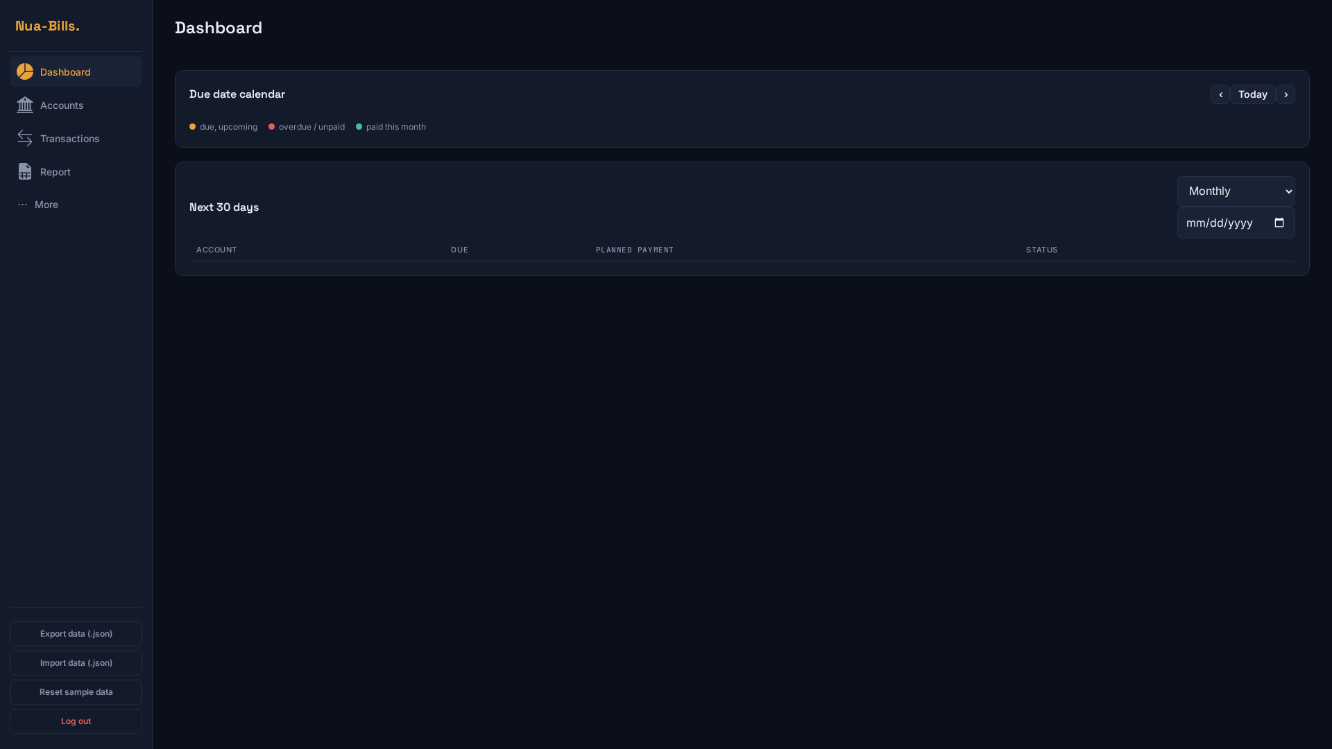 Screenshot of bills-5xb.pages.dev