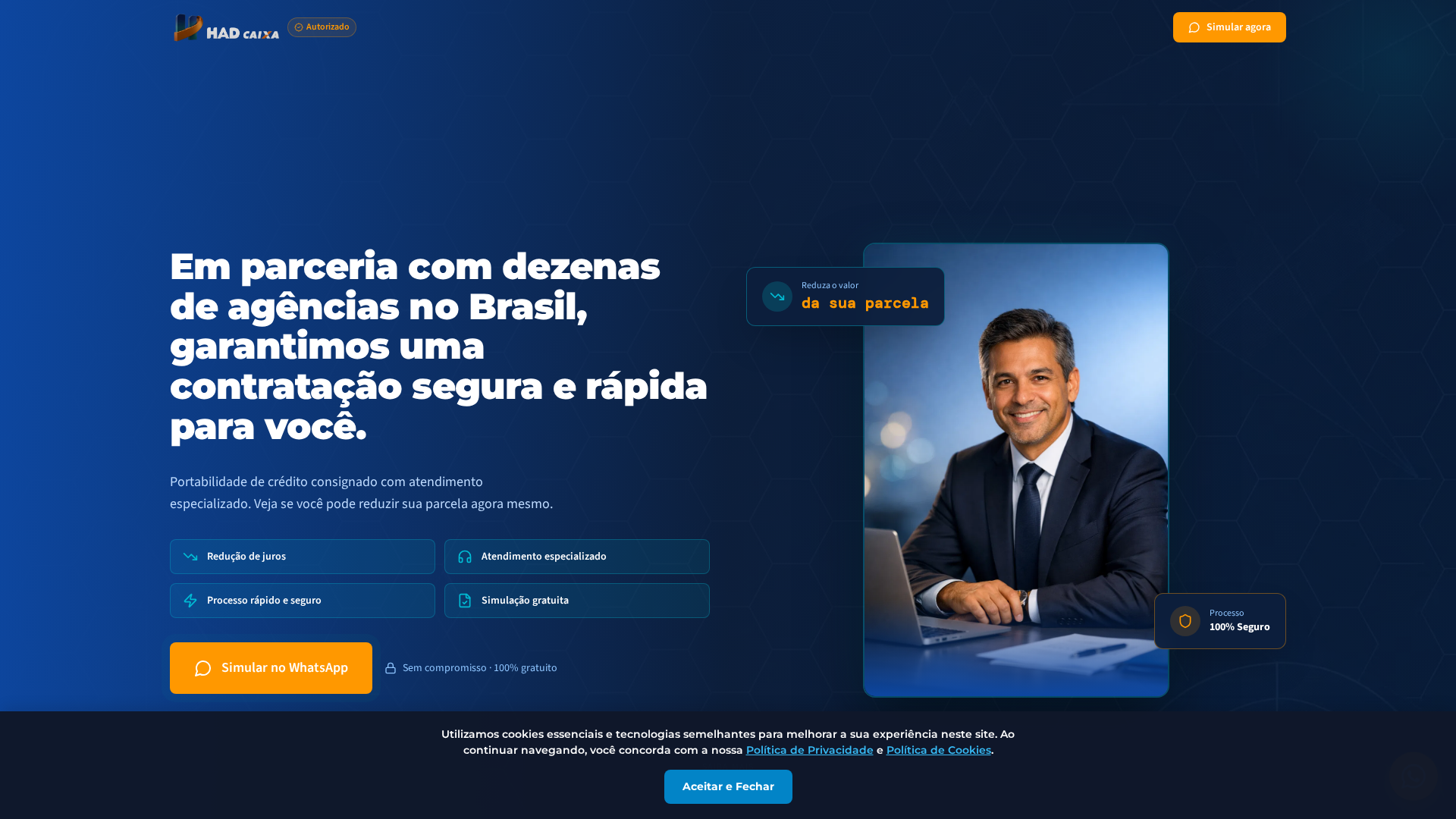 Screenshot of hadcaixaaqui.com.br