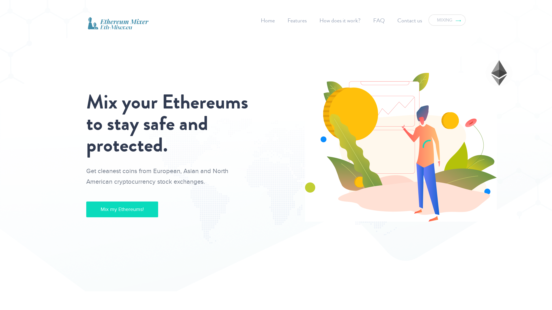 Screenshot of eth-mixer.eu