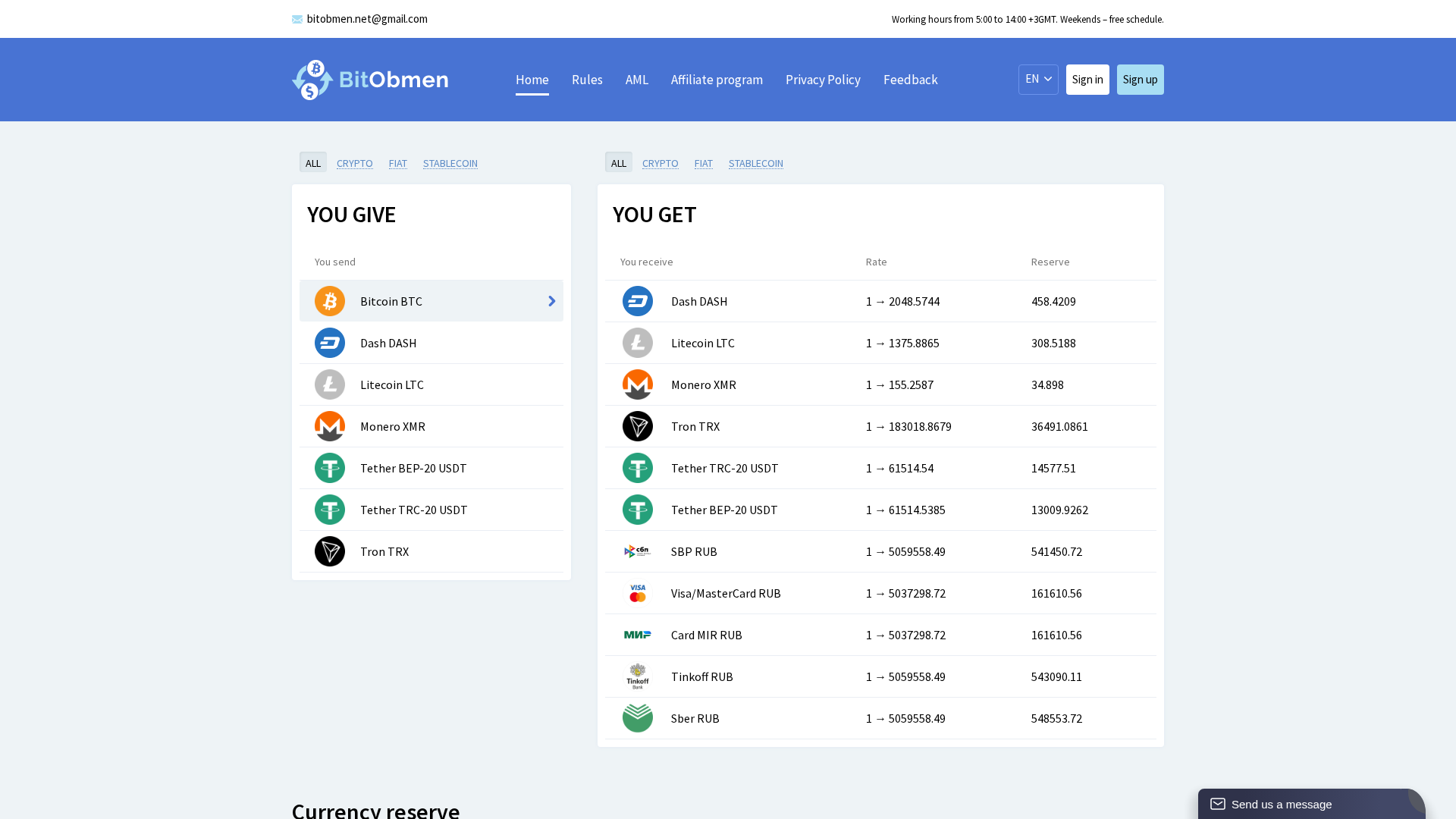 Screenshot of bitobmen.net