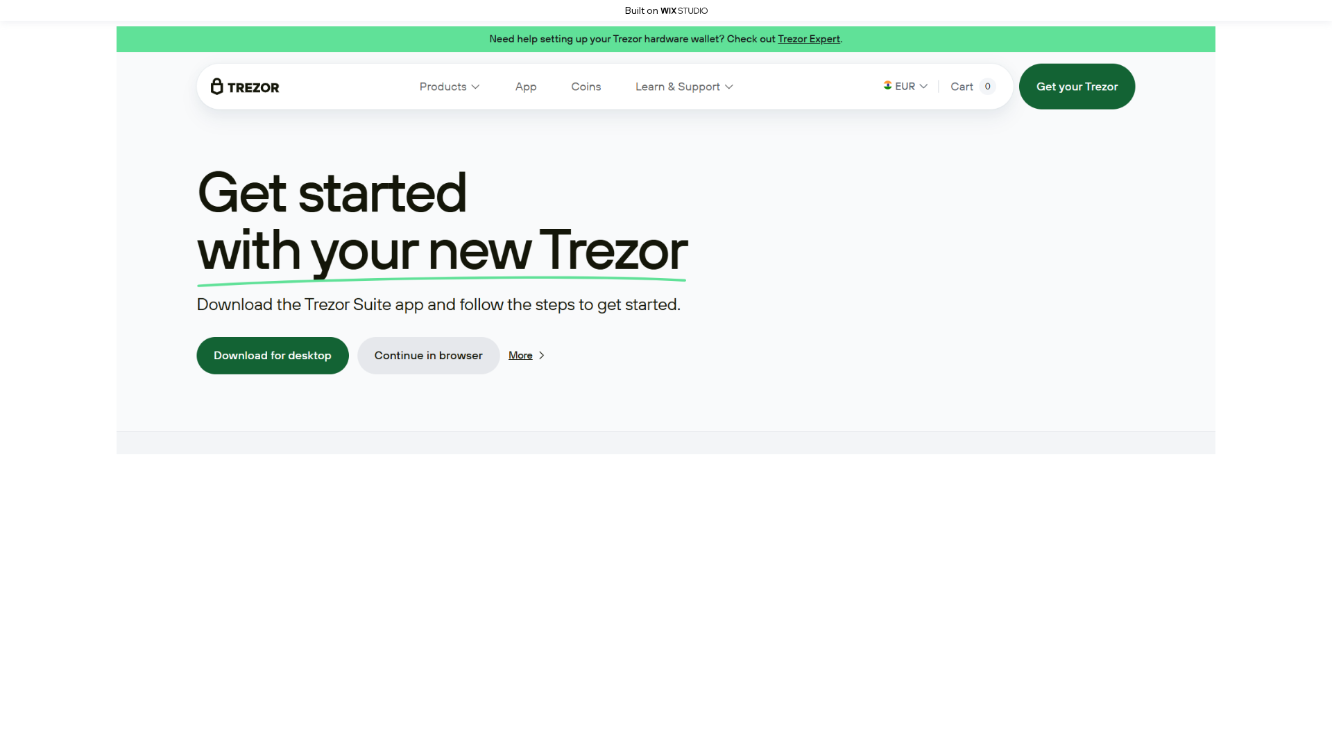 Screenshot of tzrsuite-io.wixstudio.com
