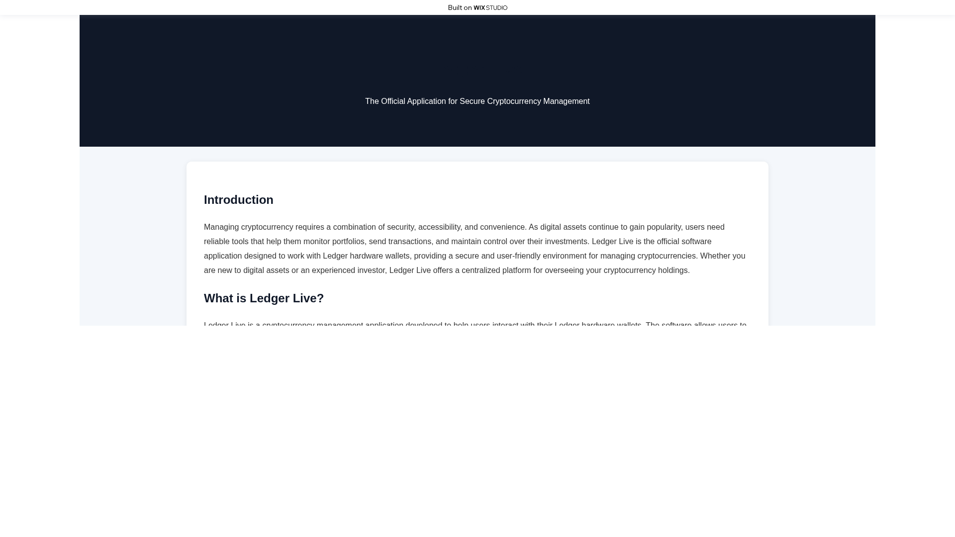 Screenshot of apps-ledgrr-live.wixstudio.com