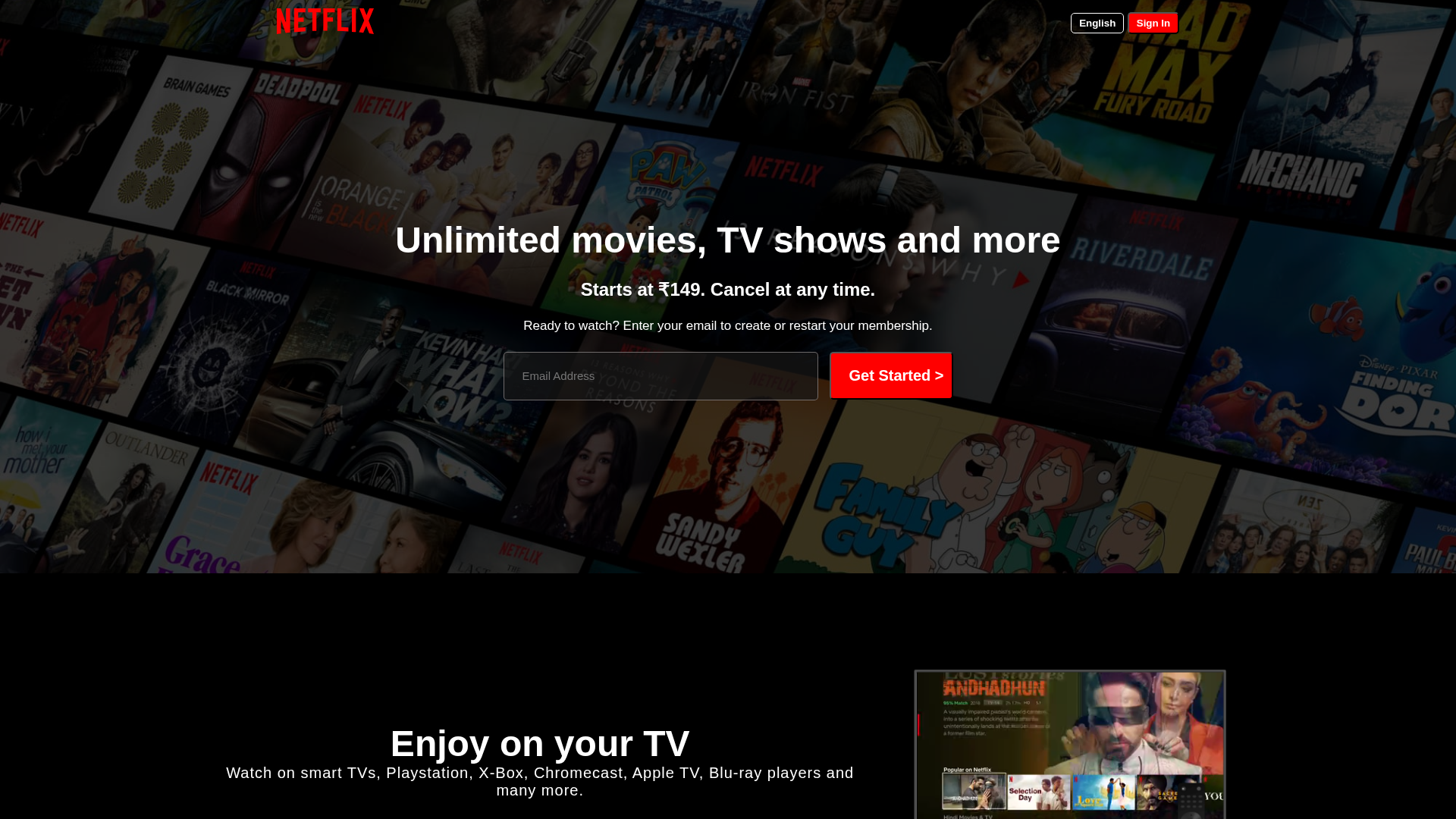 Screenshot of netflixclone-chi-ten.vercel.app