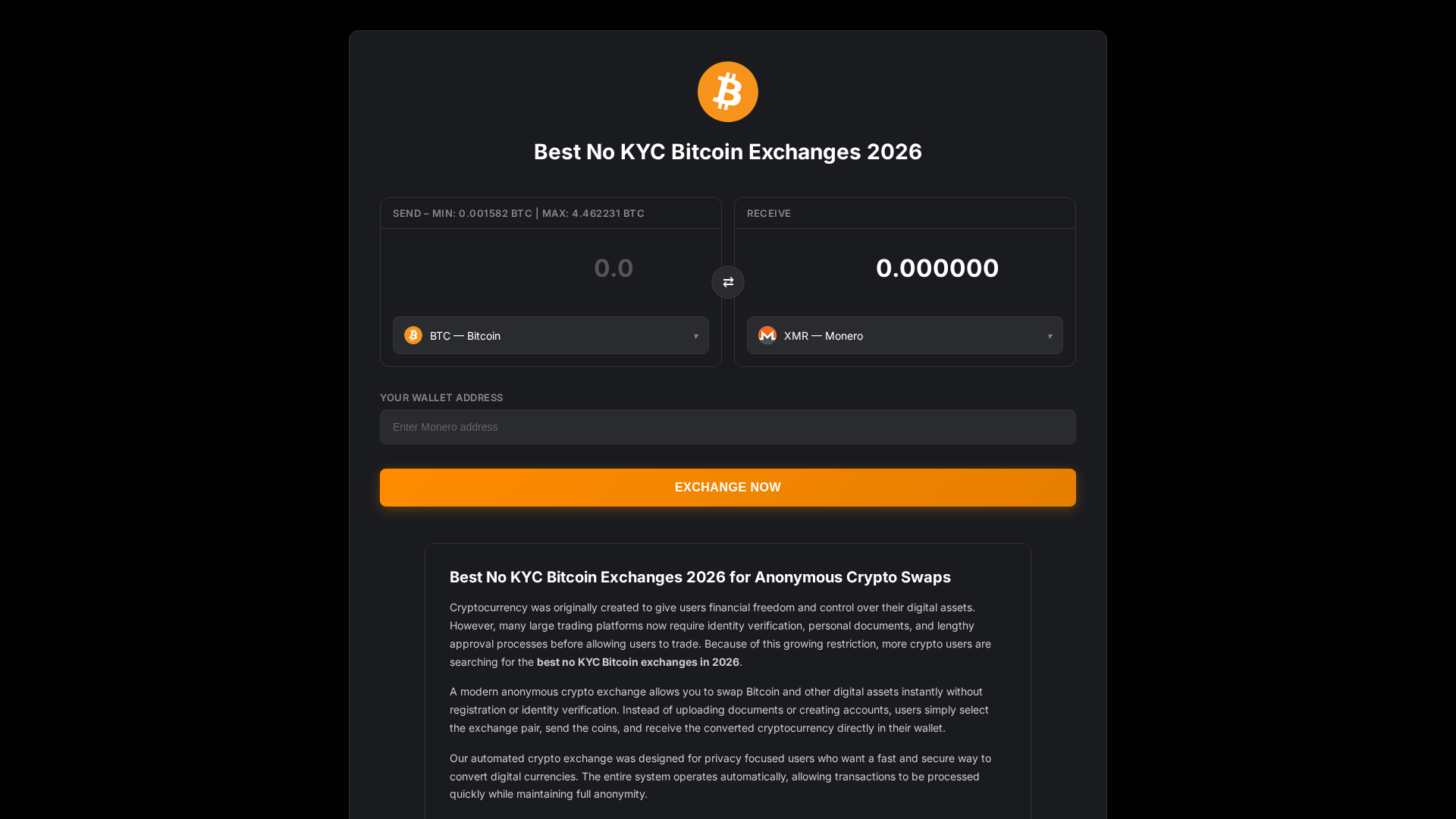 Screenshot of bitcoin4swapper.com