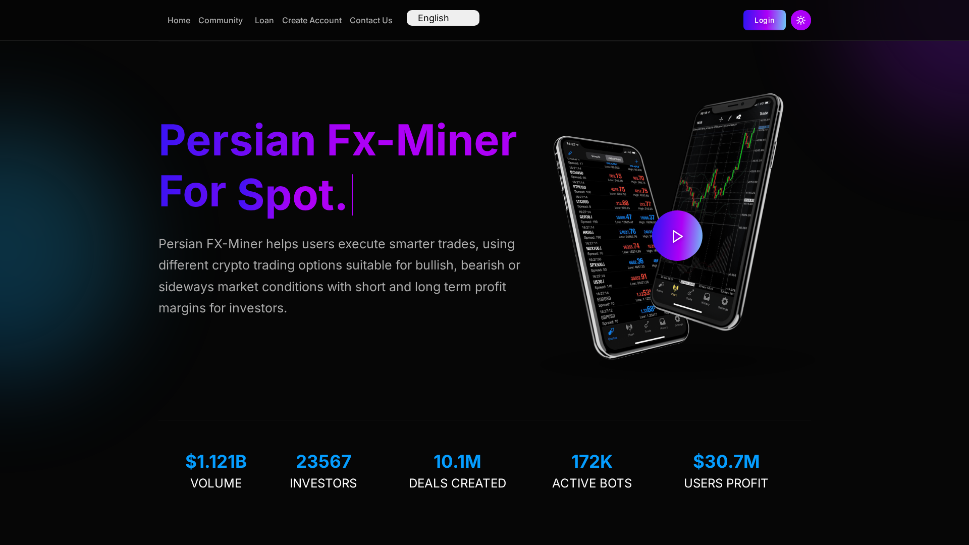 Screenshot of persianfxminer.com