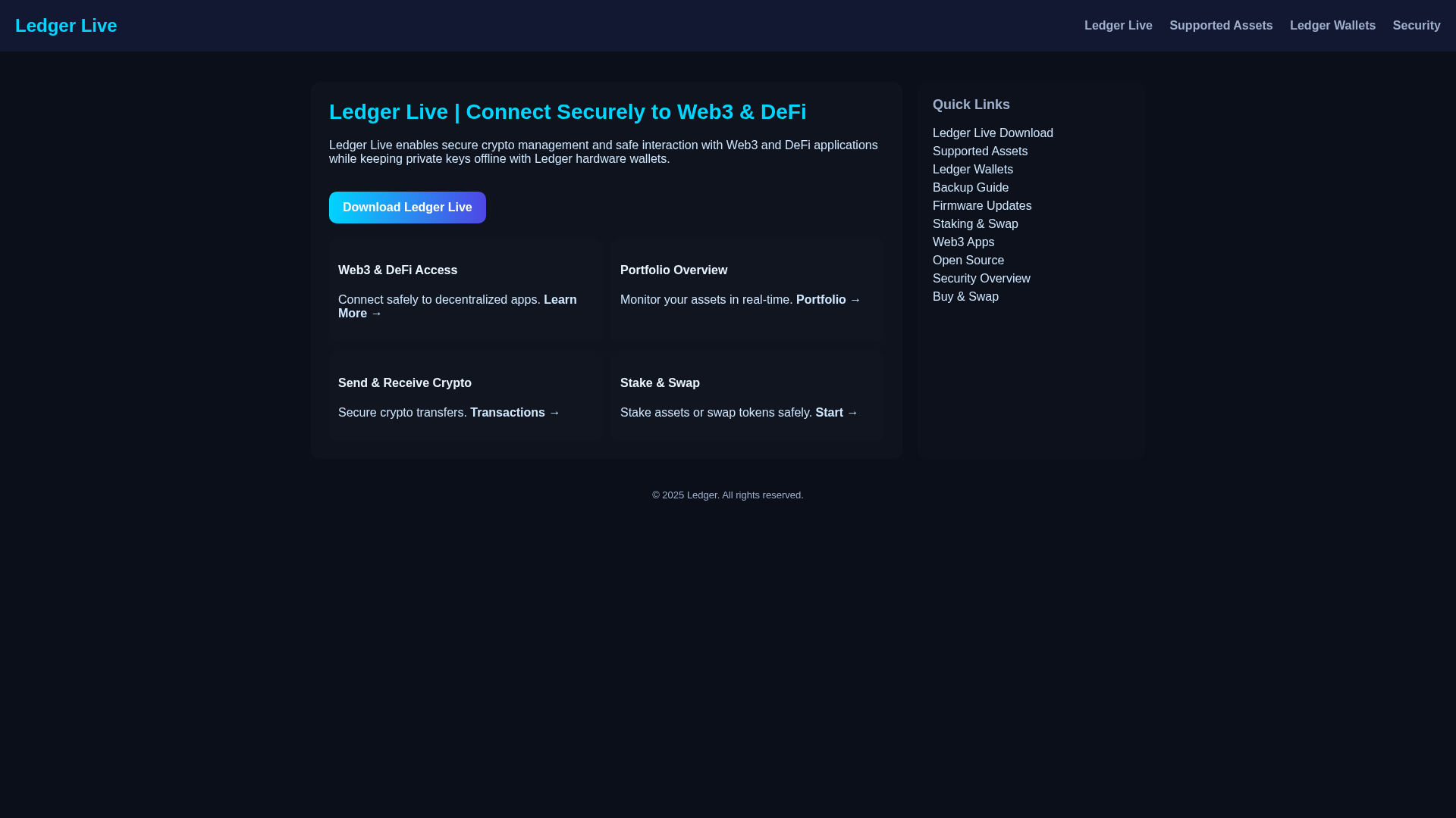 Screenshot of ledzer-live-connect.pages.dev