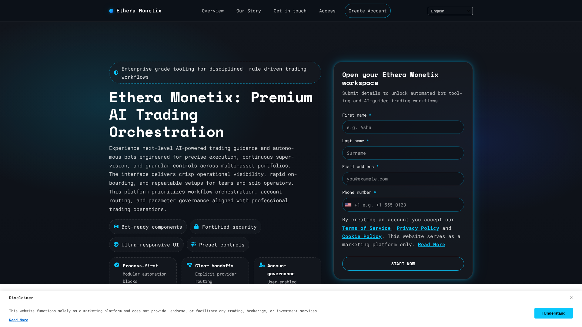 Screenshot of etheramonetix.digital
