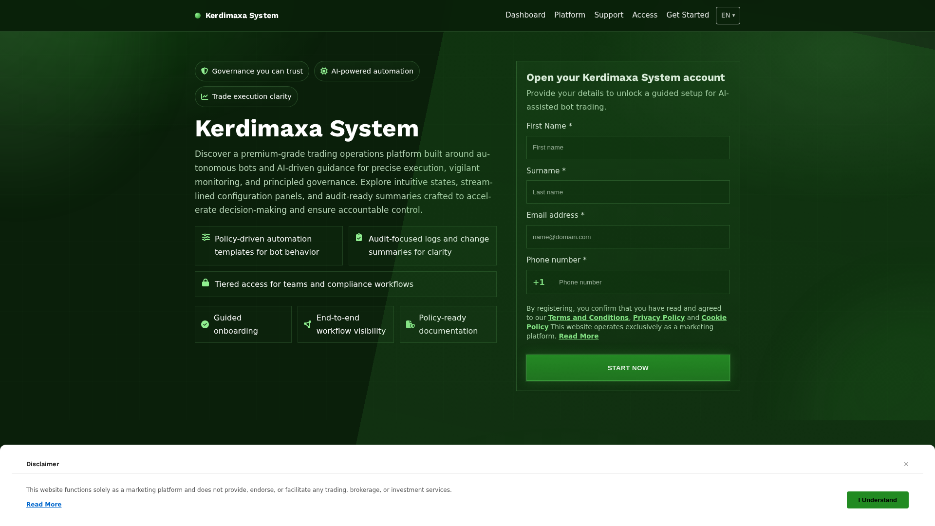 Screenshot of kerdimaxasystem.digital