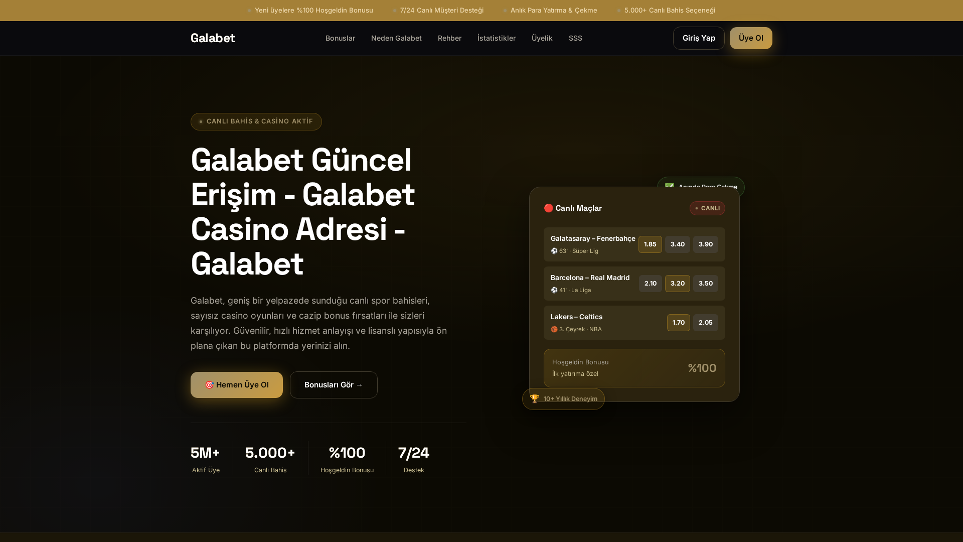 Screenshot of tr.gala-bet-guncel44.icu