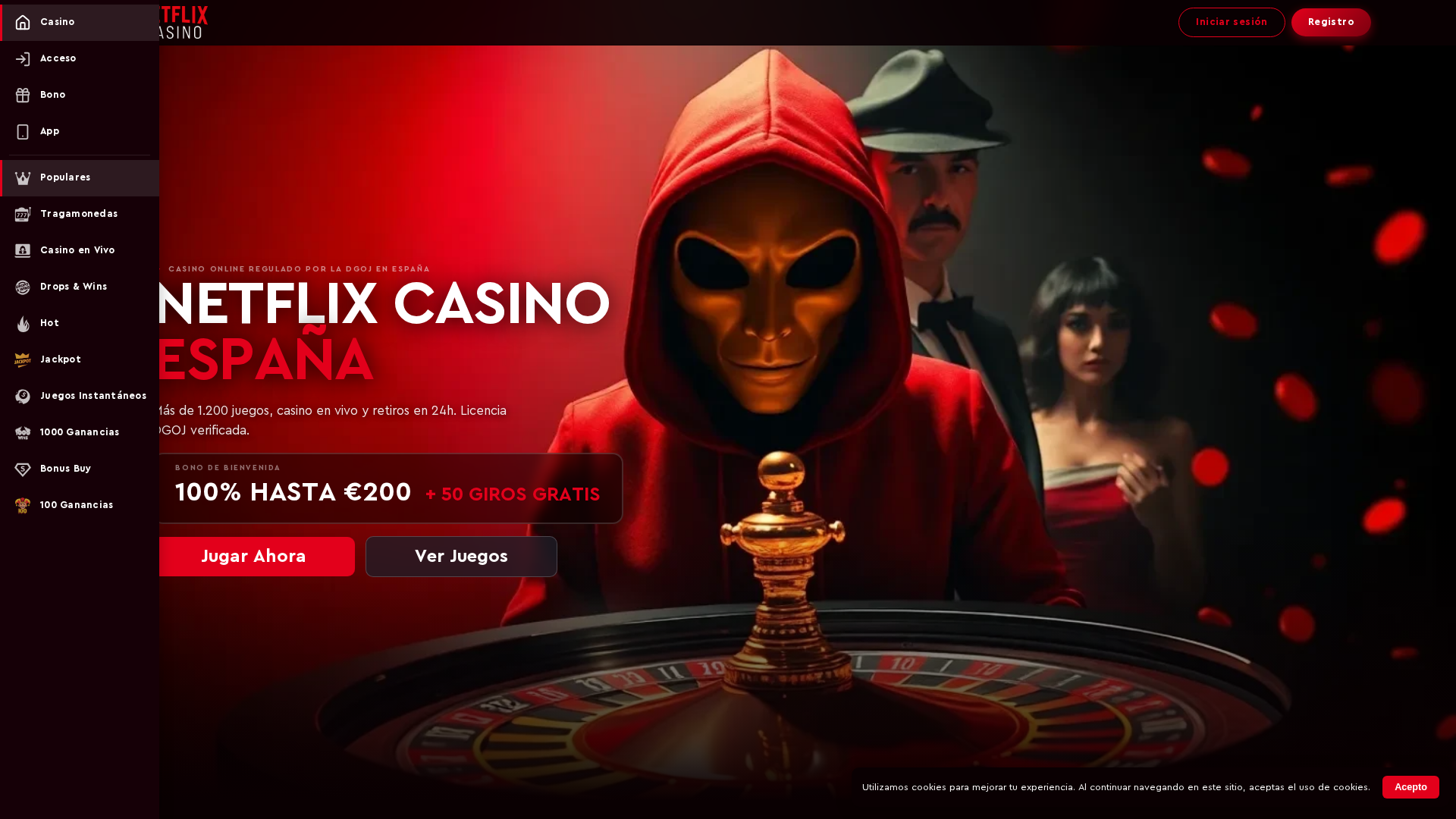 Screenshot of netflixcasinoespana.es