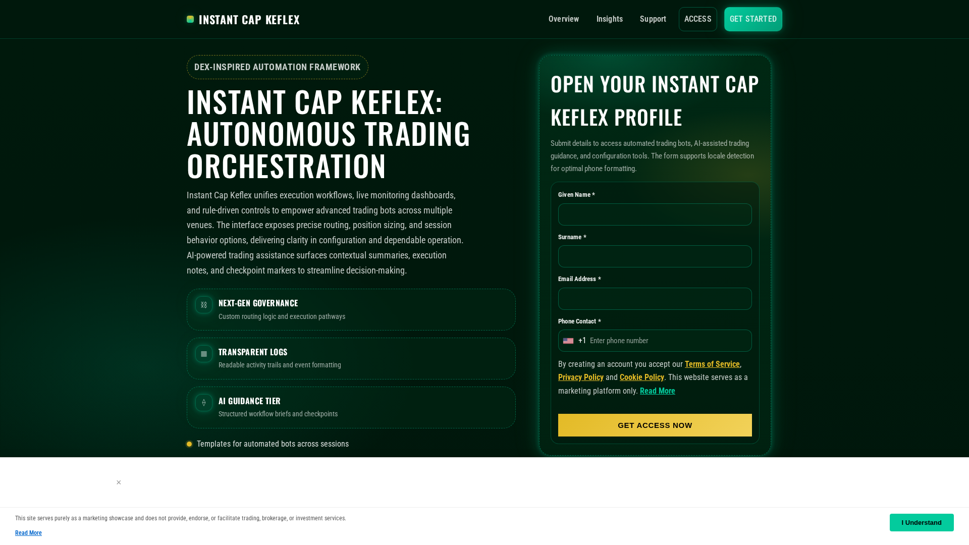 Screenshot of instantcapkeflex.com