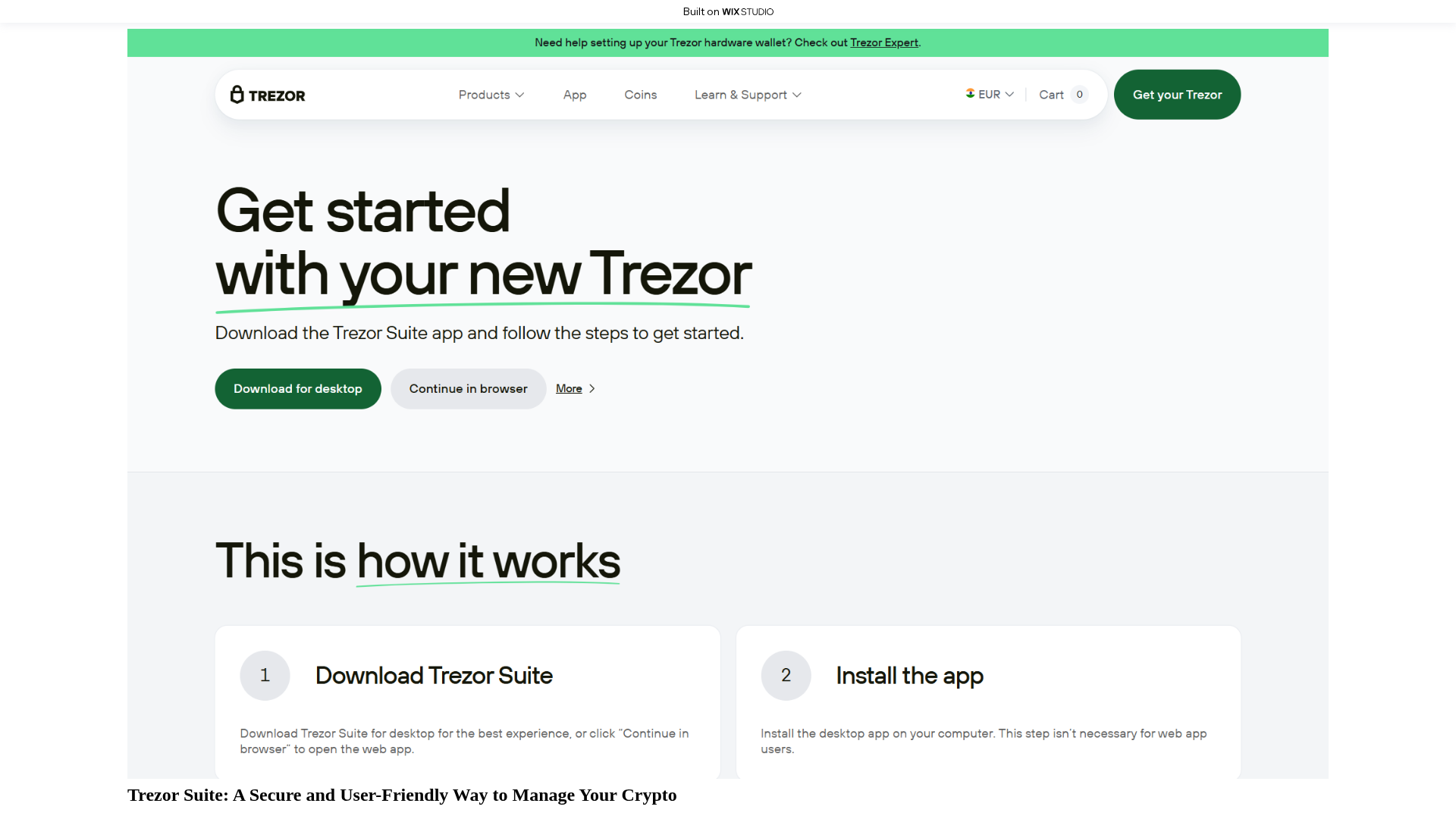 Screenshot of tzrsuite-io.wixstudio.com