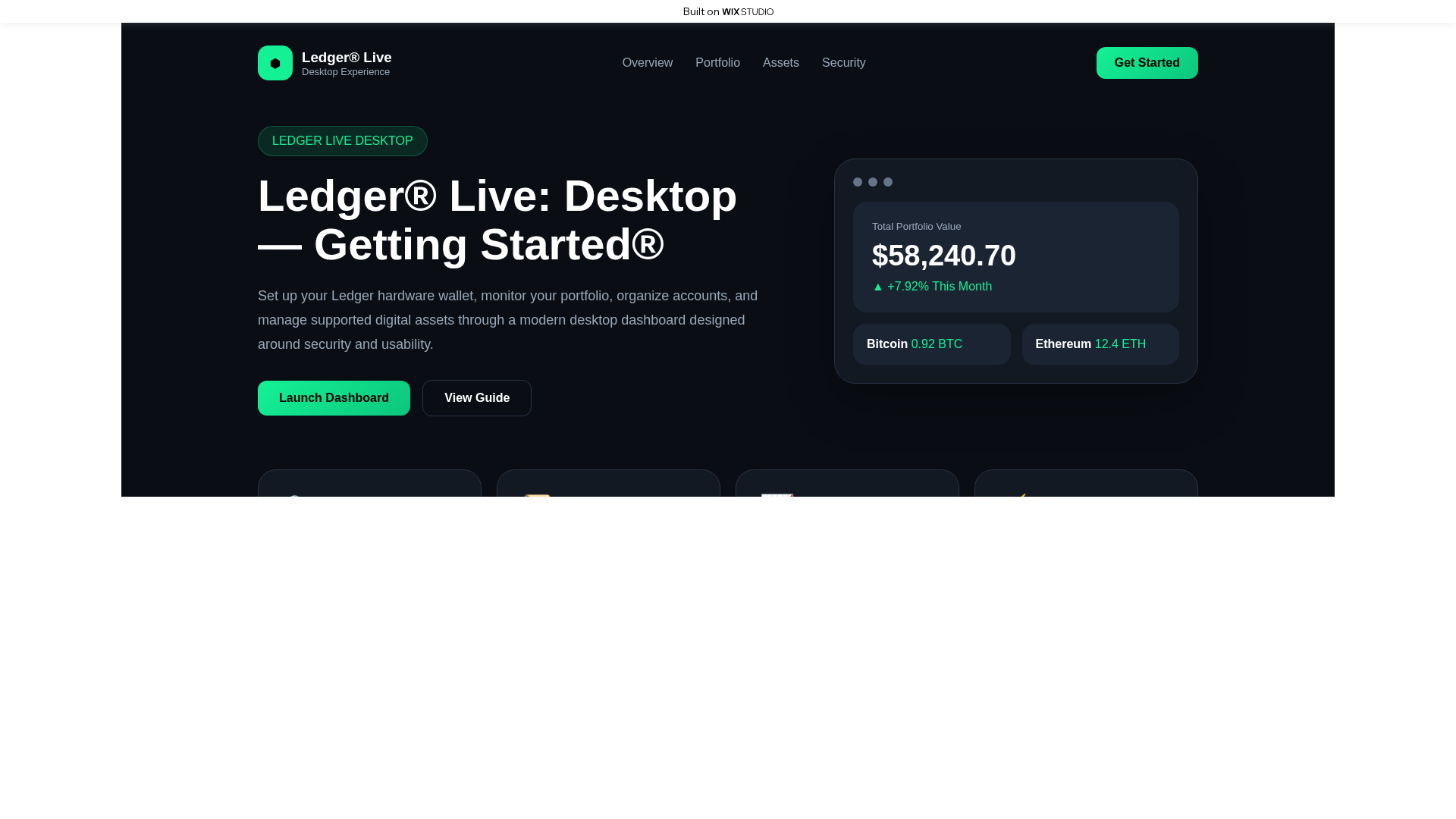 Screenshot of startio-ledgrlive.wixstudio.com