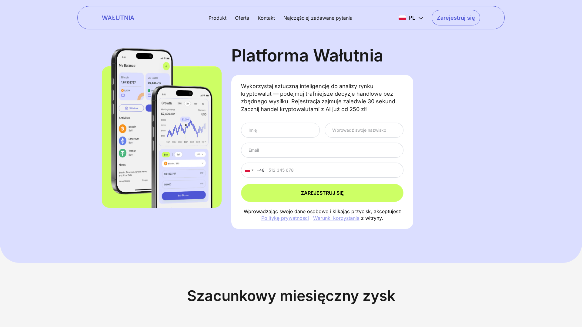 Screenshot of walutnia.com