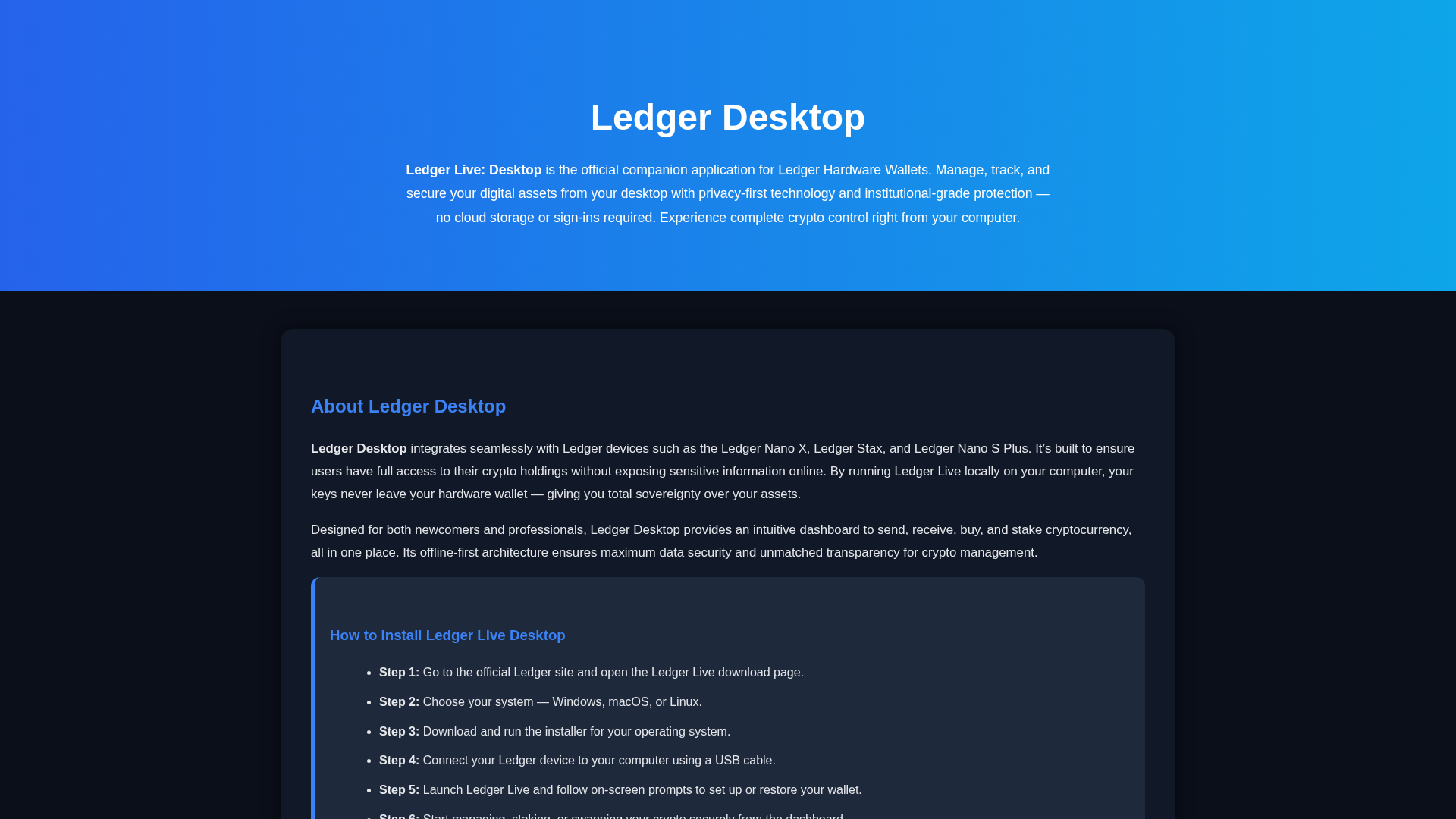 Screenshot of ledhger-desk-top-login.pages.dev