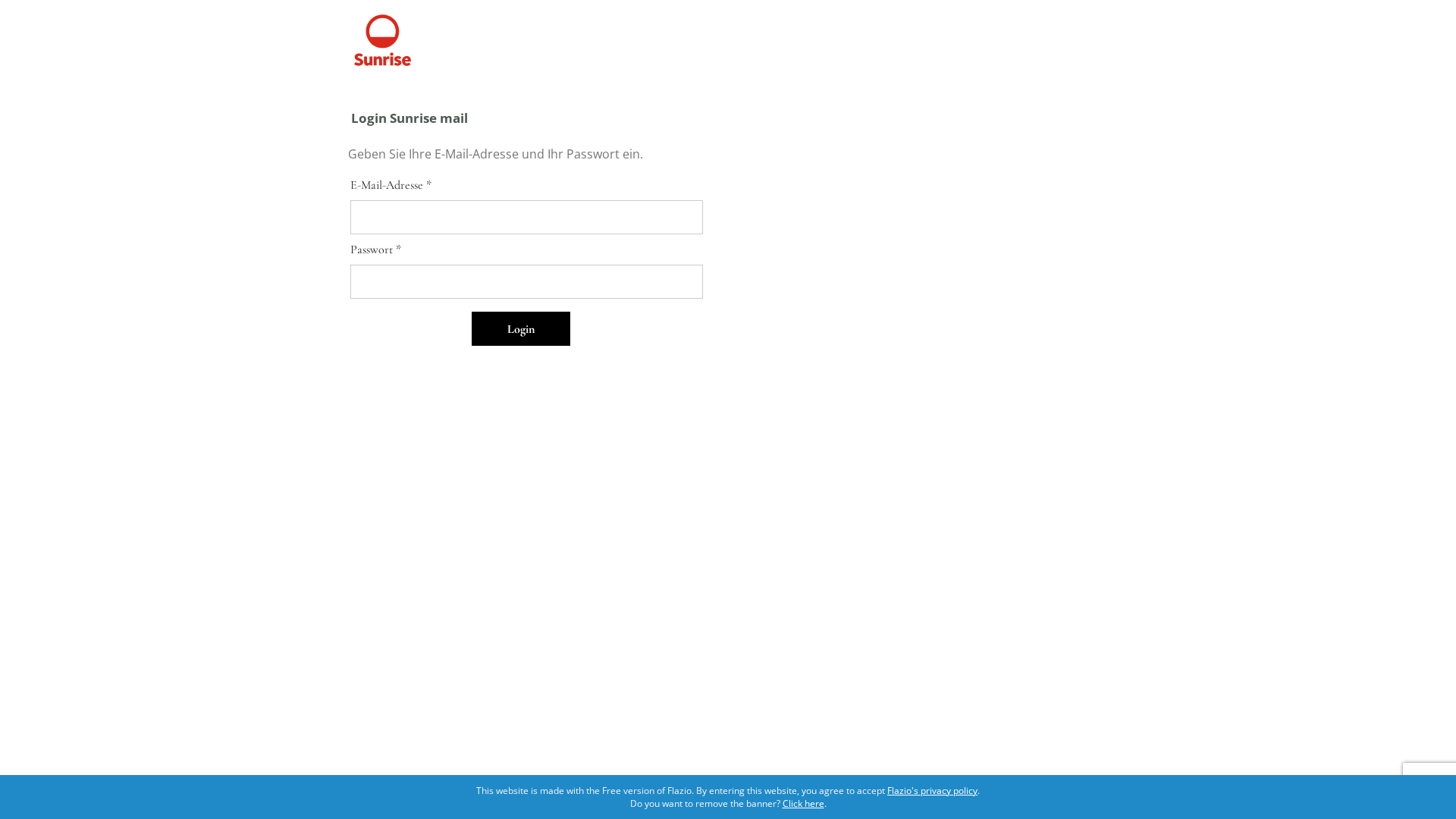 Screenshot of htpmwebsunrisemail.flazio.com