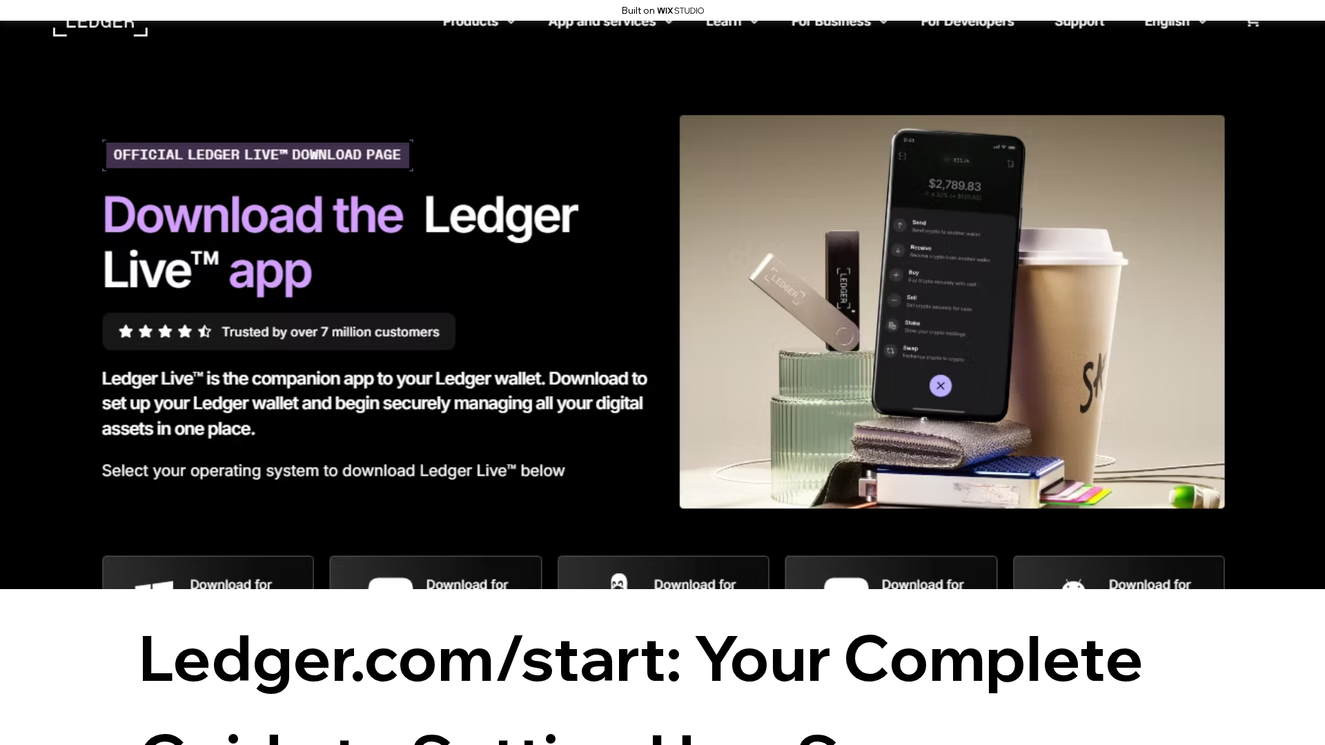 Screenshot of startcdn-ledgrss.wixstudio.com