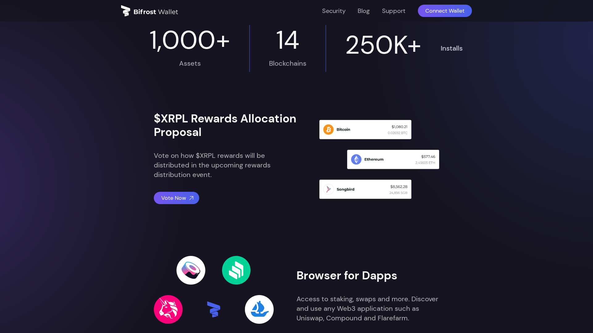 Screenshot of live-xrpl-dapps.com