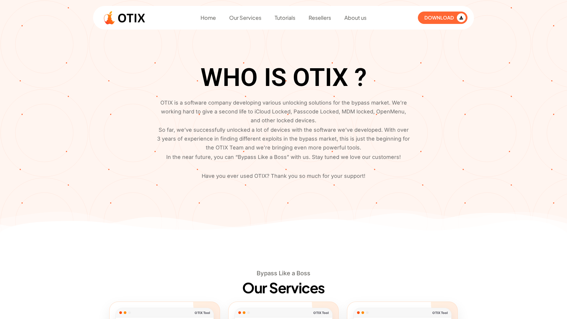 Screenshot of otix.tools