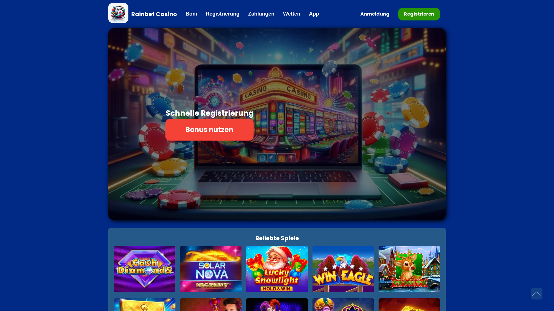 Screenshot of rainbetcasino1.de