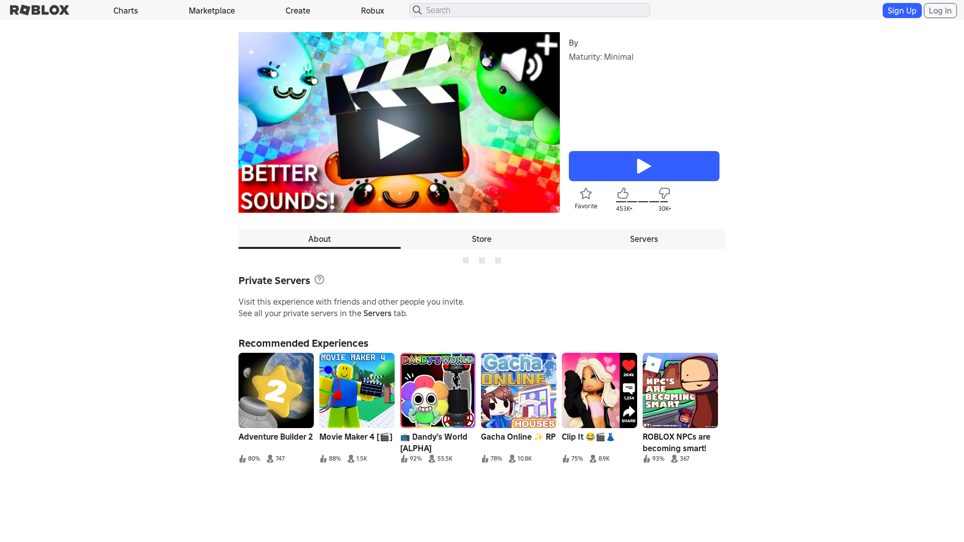 Screenshot of www.roblox.com.bi