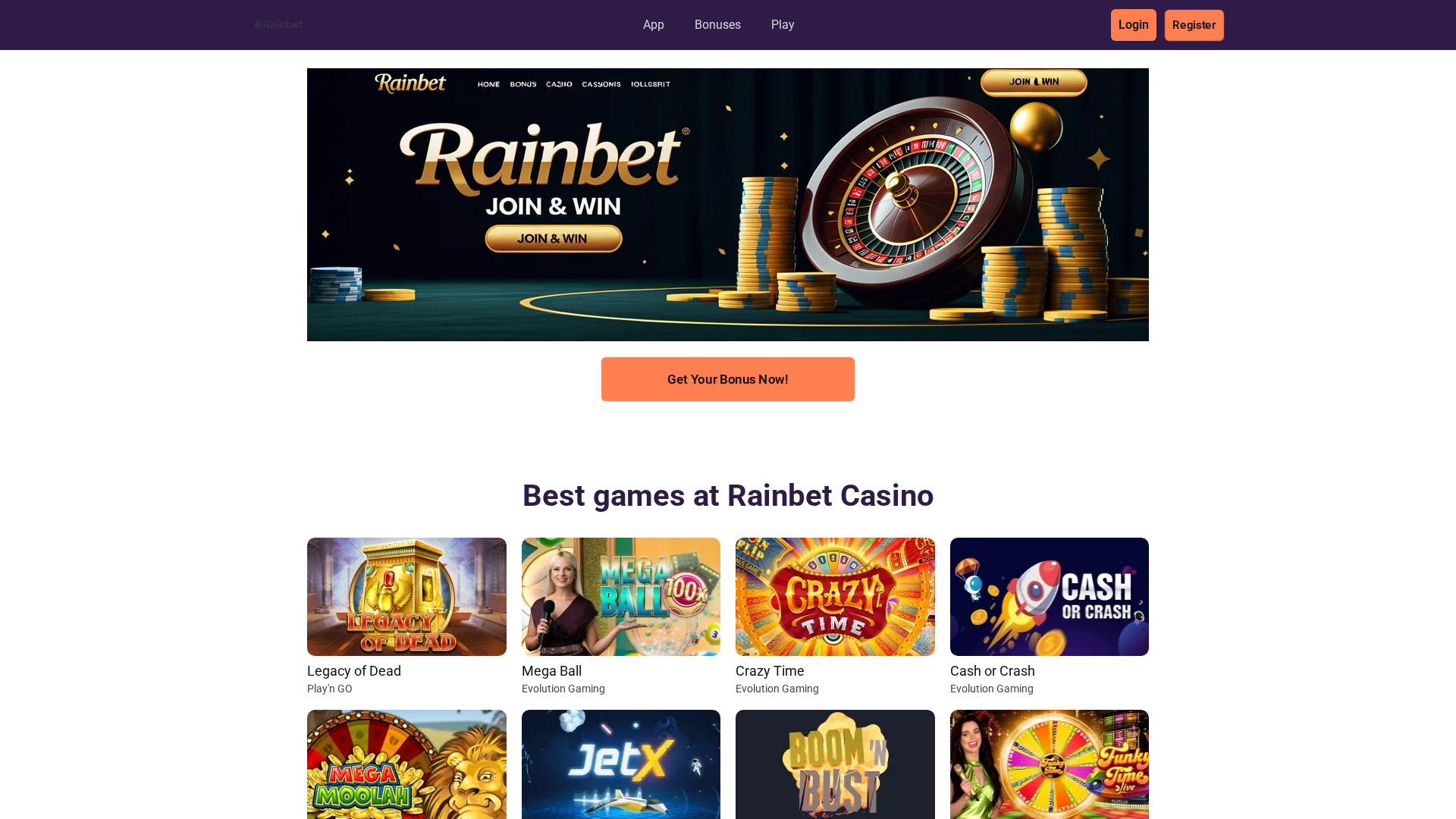 Screenshot of rainbet-bet.com