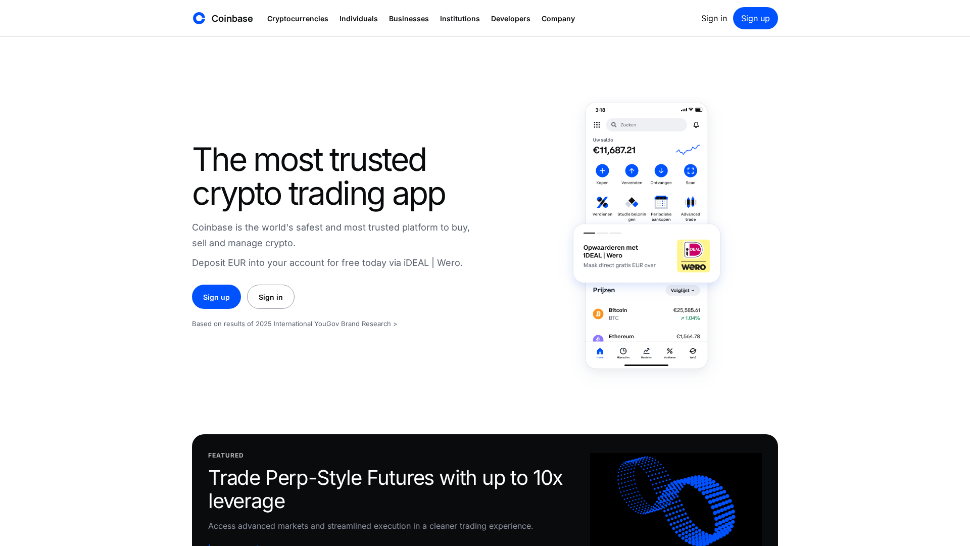 Screenshot of coinbase.luminexchange.com