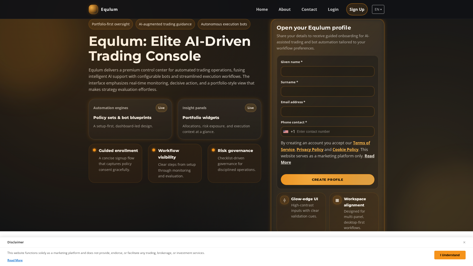 Screenshot of equlumplatform.digital