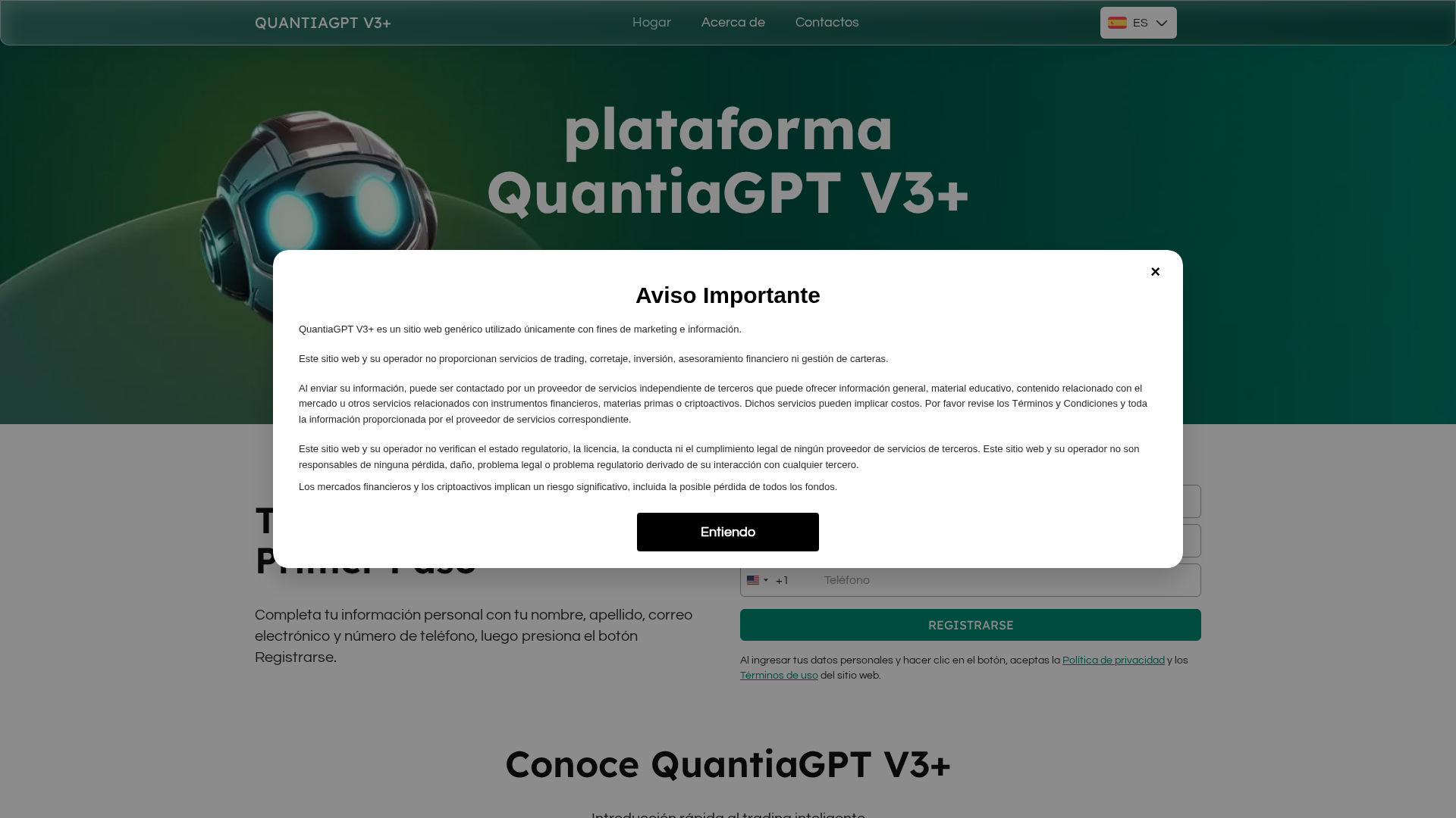 Screenshot of quantiagpt-v3.live