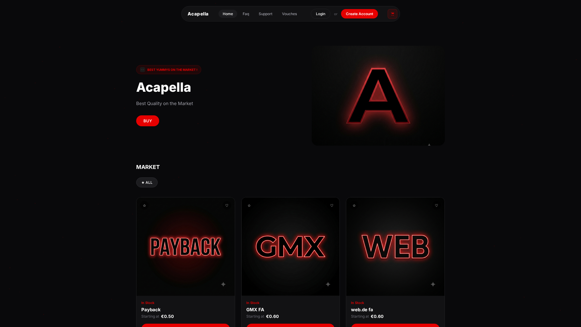 Screenshot of acapella-6o2.pages.dev