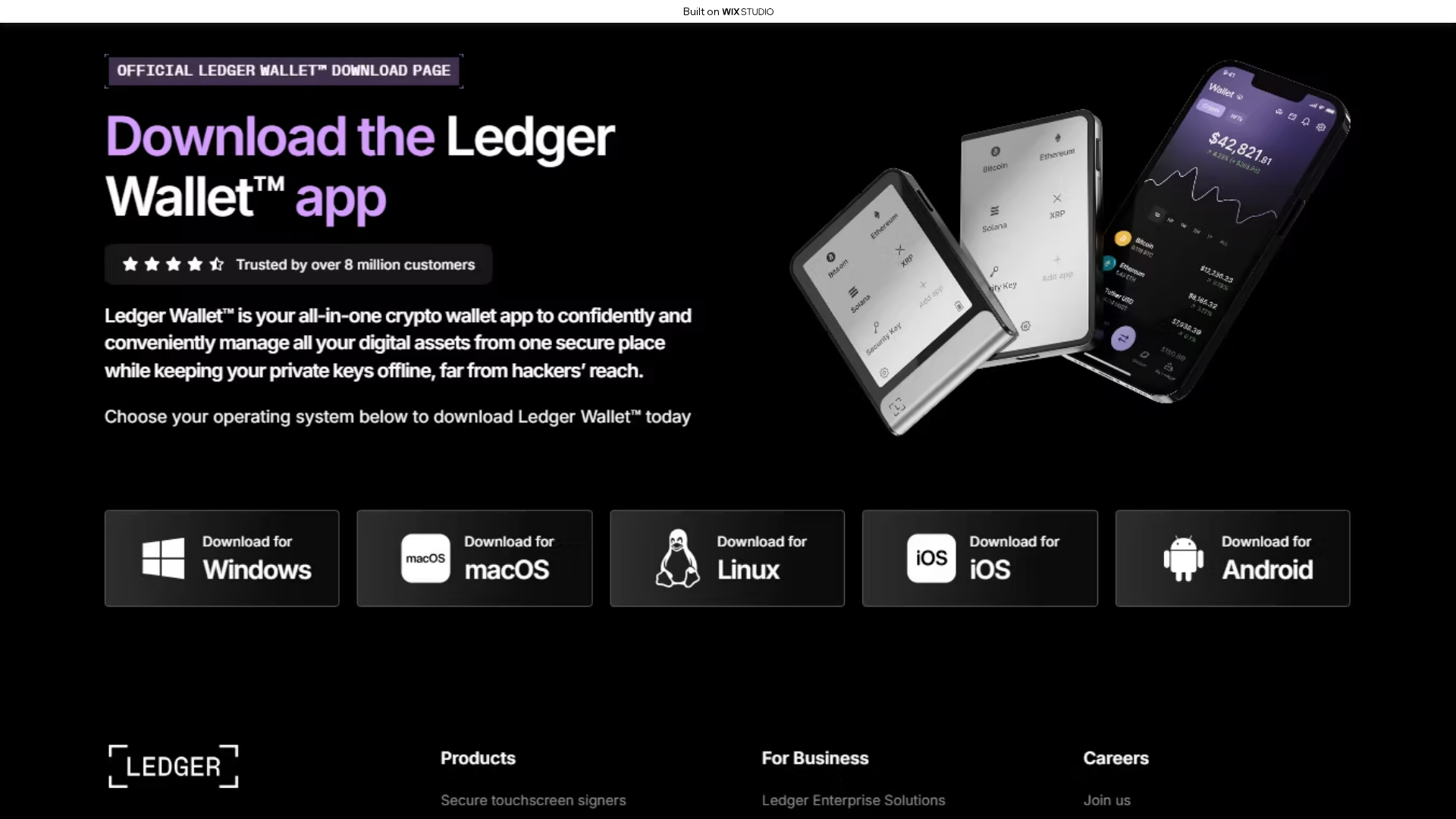Screenshot of get-ledgriostart.wixstudio.com