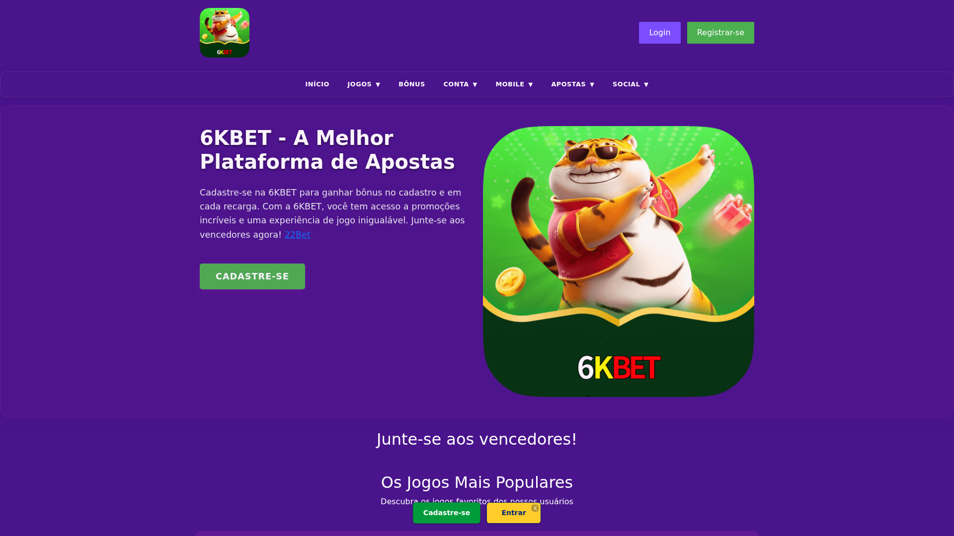Screenshot of 6kbet1x.com
