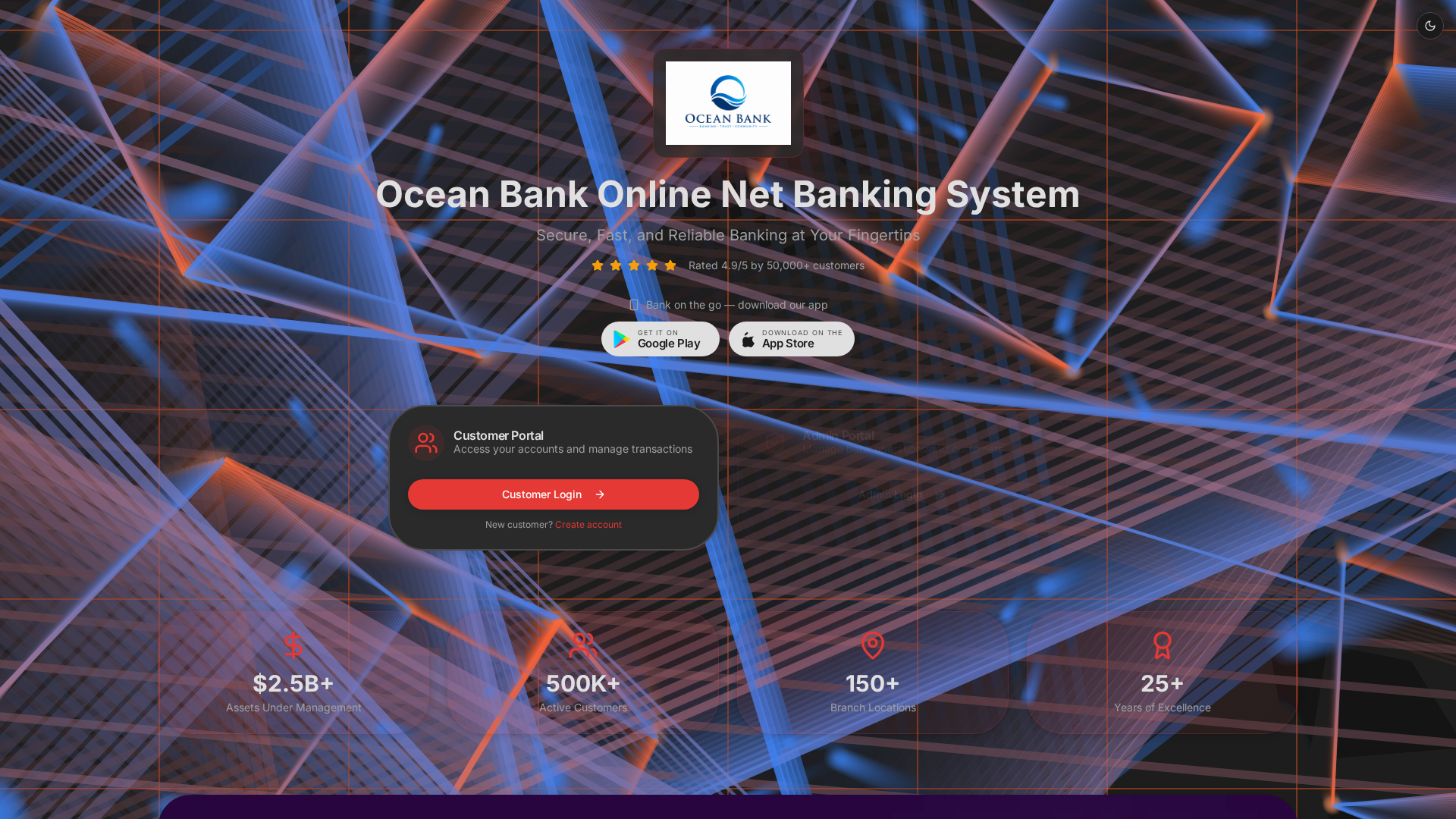 Screenshot of oceanbankltdbanking.investments