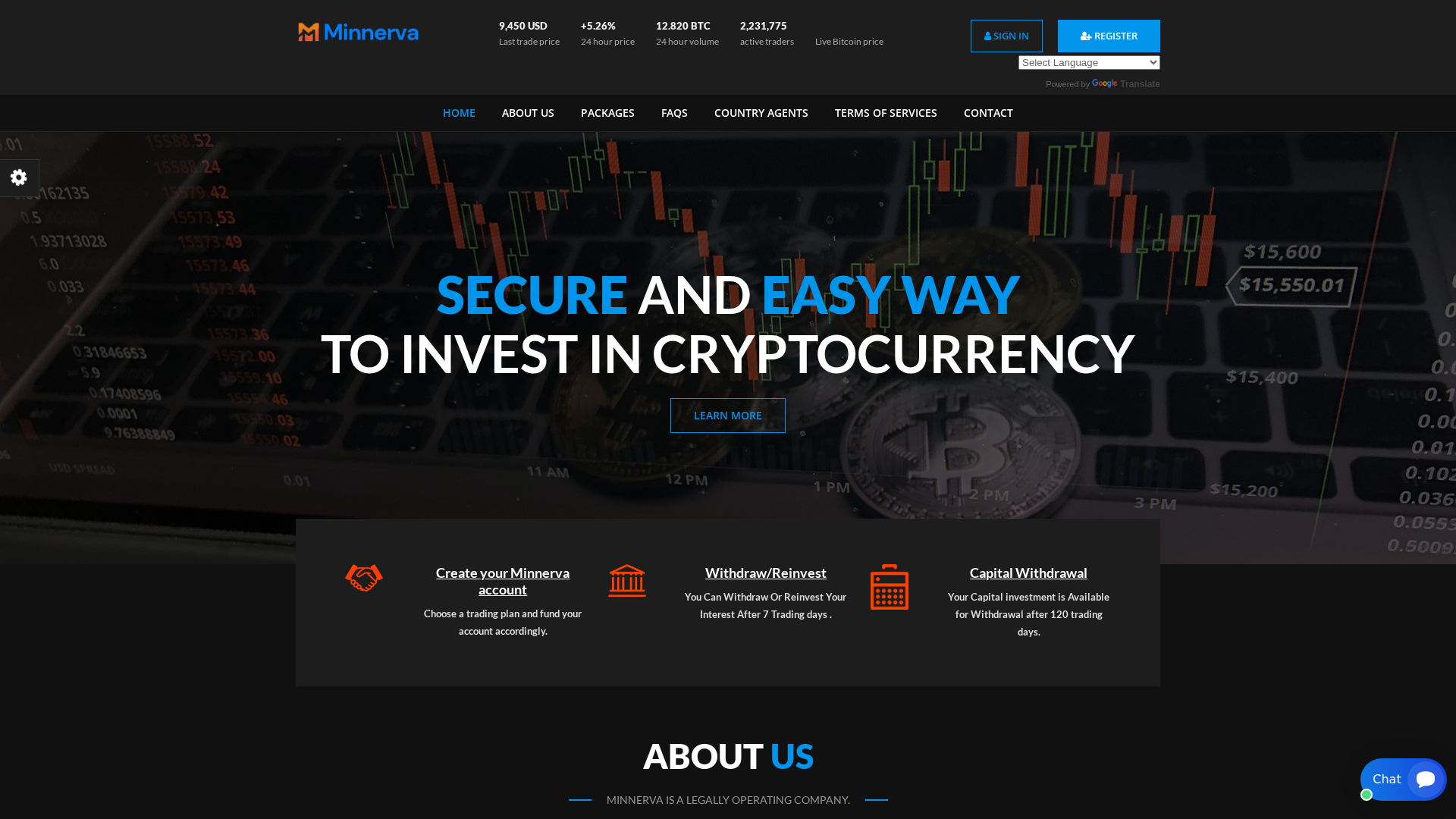 Screenshot of minnerva.net