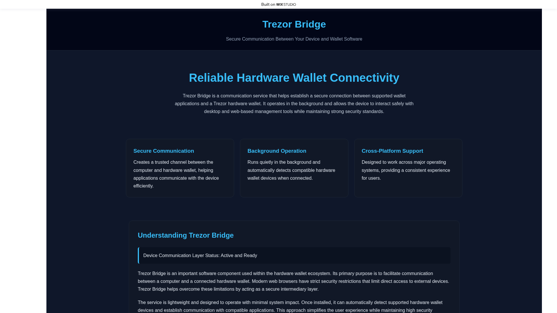 Screenshot of bridg-trezzo.wixstudio.com