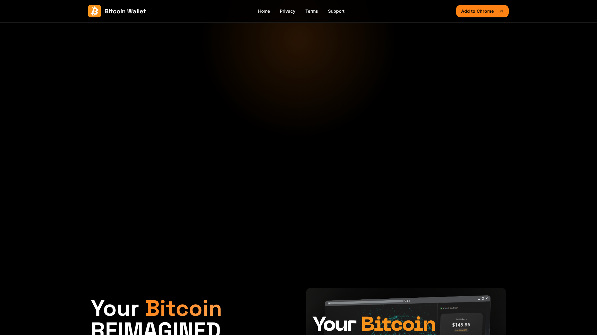 Screenshot of bitcoinwalletextension.com