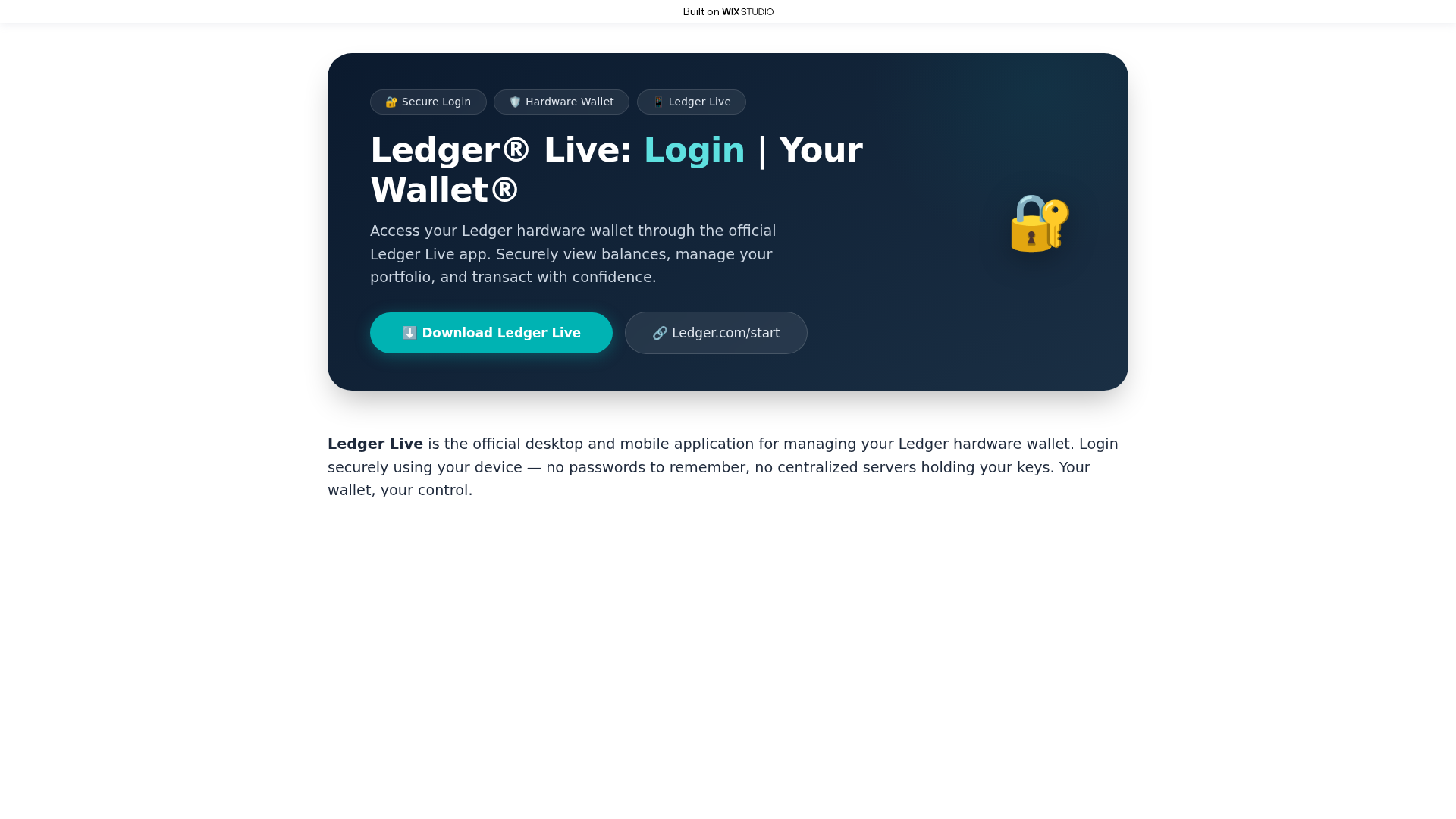 Screenshot of appio-ledgrcdn.wixstudio.com