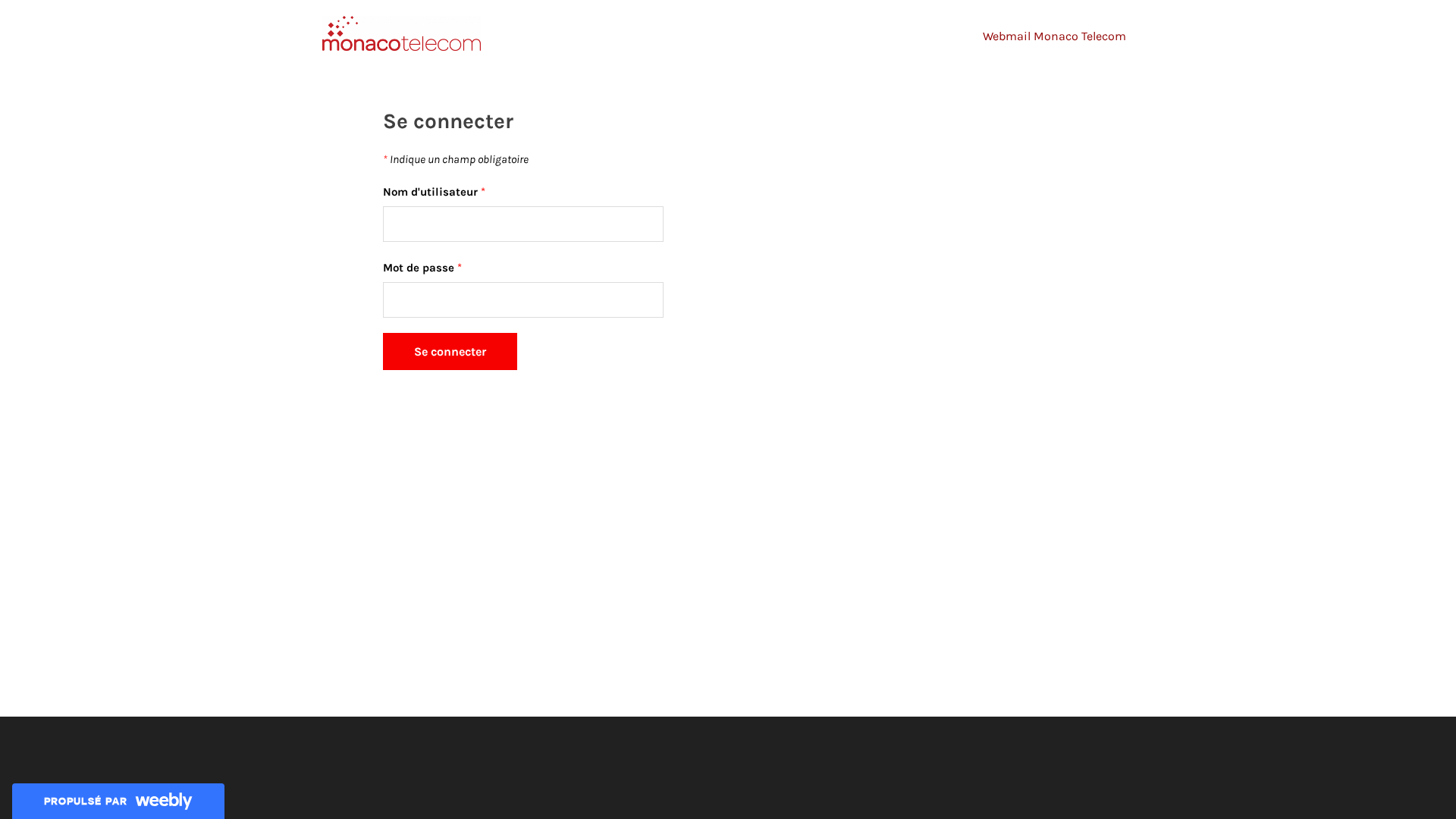 Screenshot of webmailmonacotelecomappsuite.weebly.com
