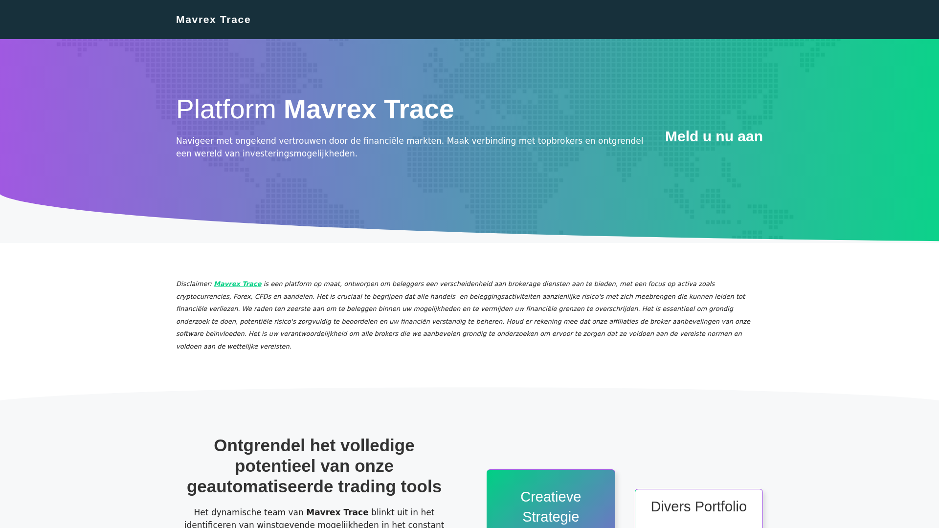 Screenshot of mavrex-trace.com