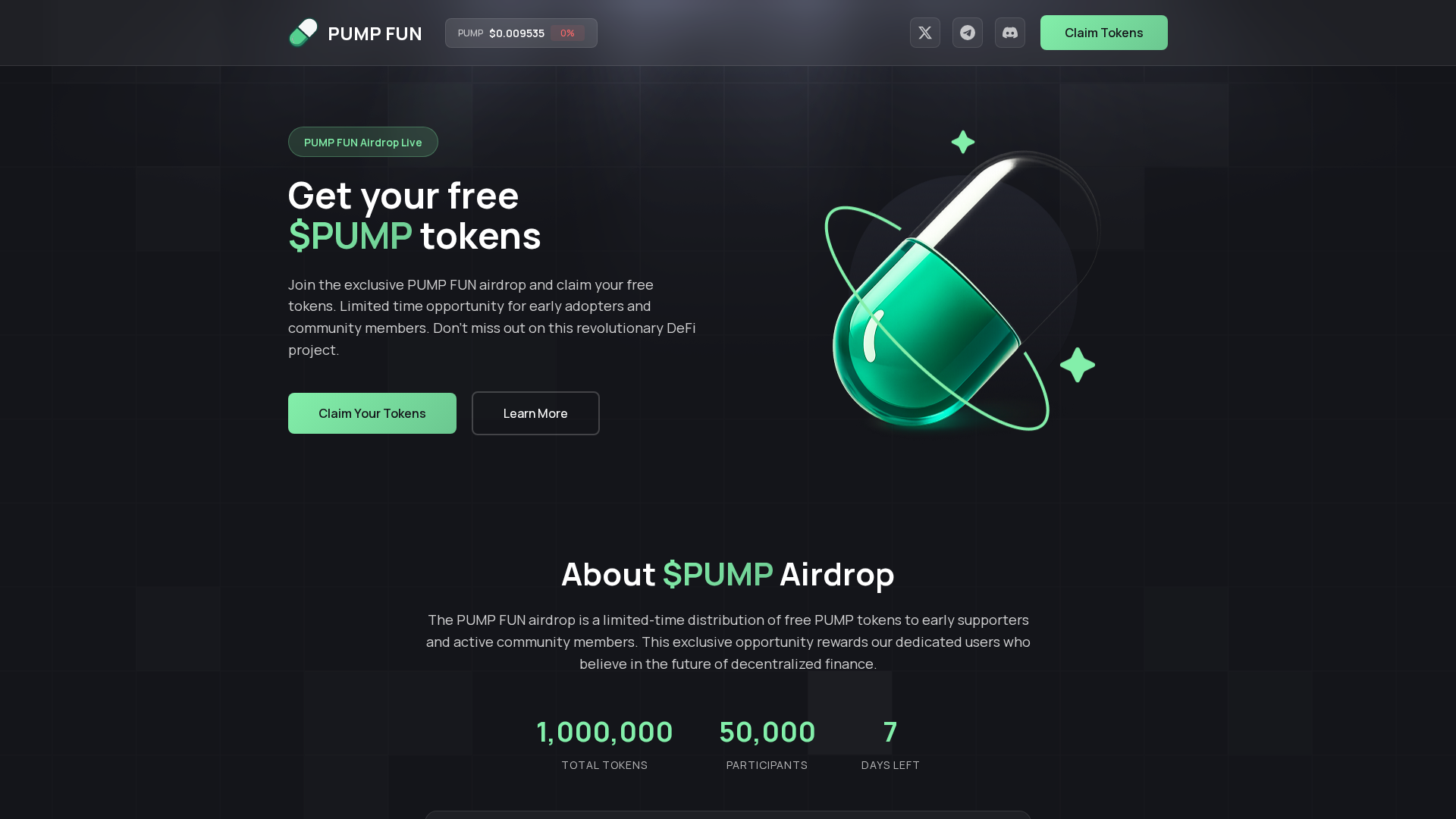 Screenshot of pumpairdrop.live