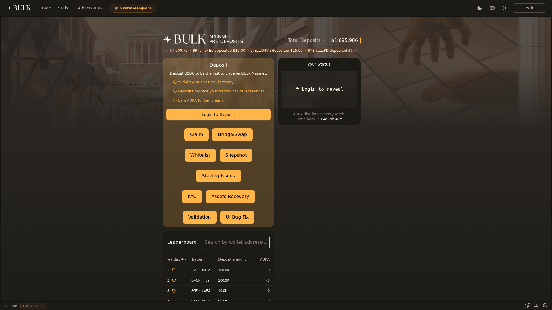 Screenshot of early-bulktrade.pages.dev
