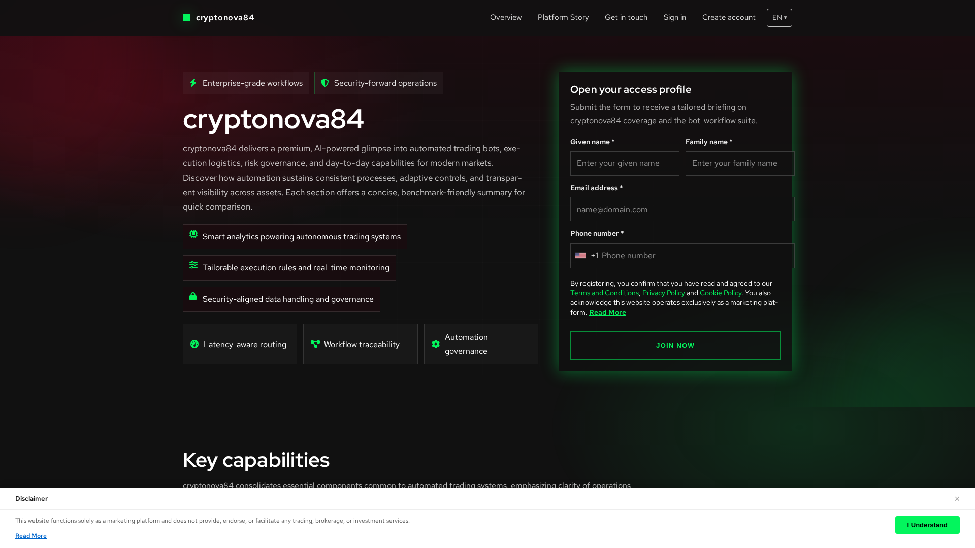 Screenshot of cryptonova84system.com