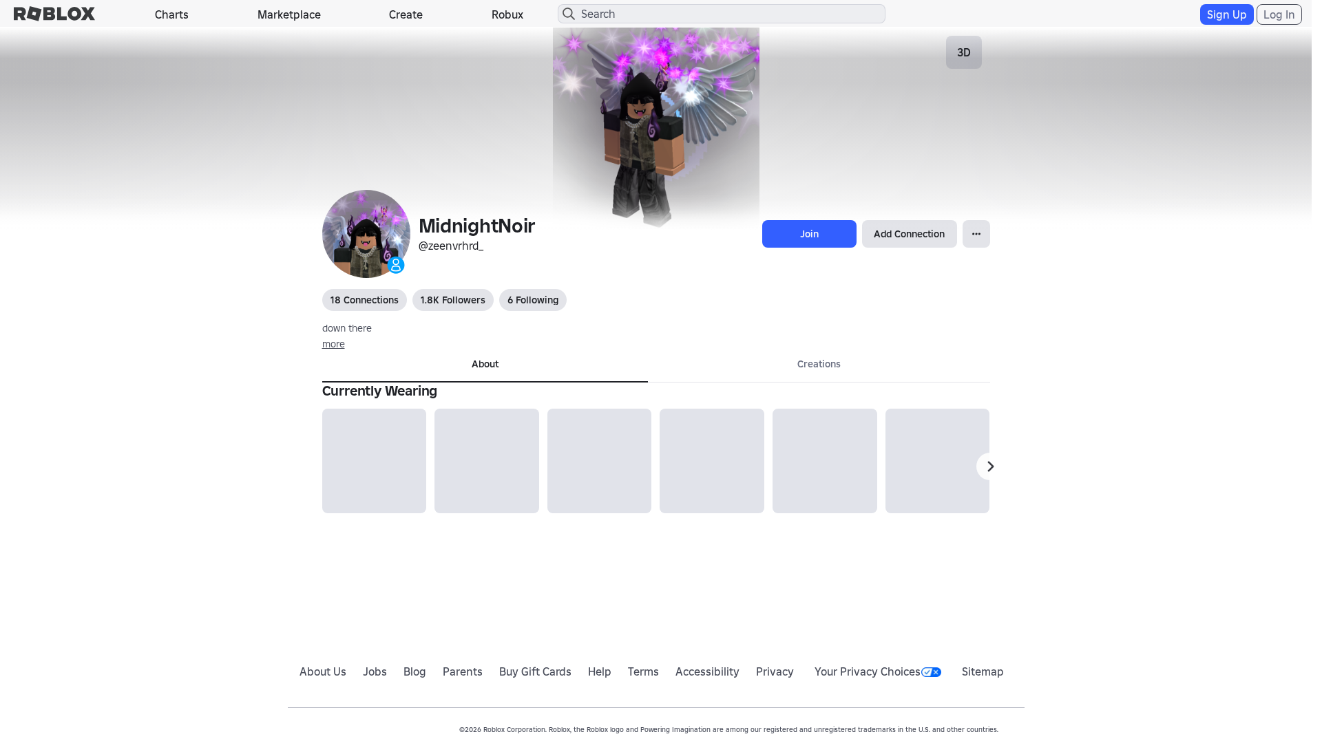 Screenshot of www.roblox.com.mu