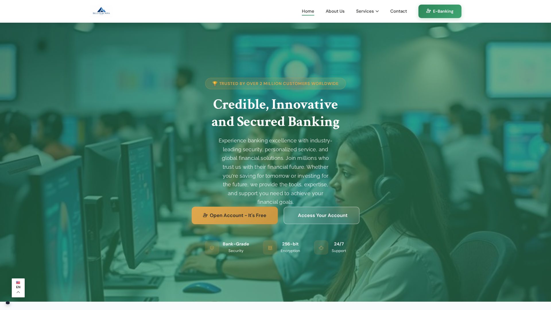 Screenshot of bluepeaknova.com