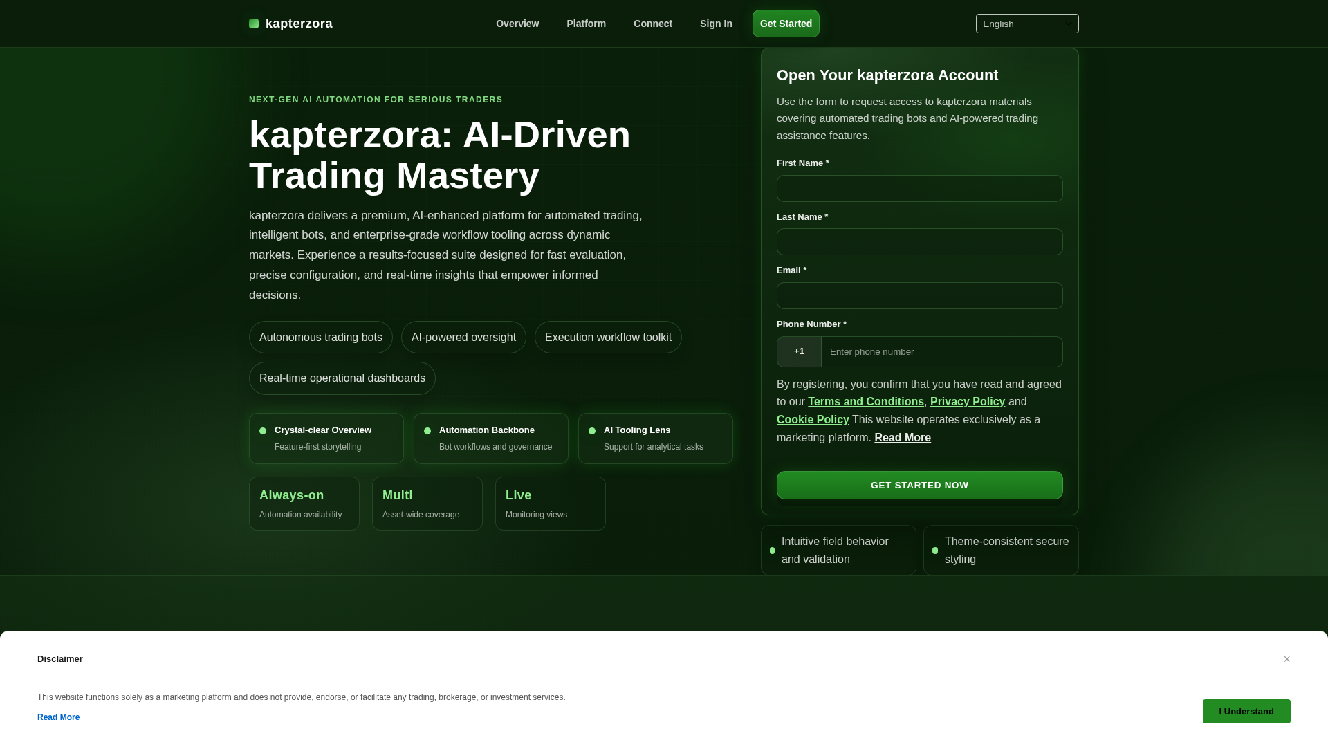 Screenshot of kapterzora-app.pro