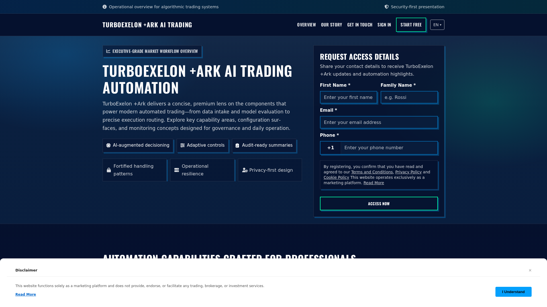 Screenshot of turboexelonark-platform.com