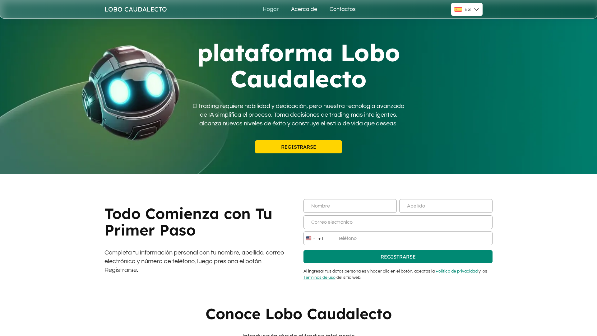Screenshot of lobocaudalecto-es.live