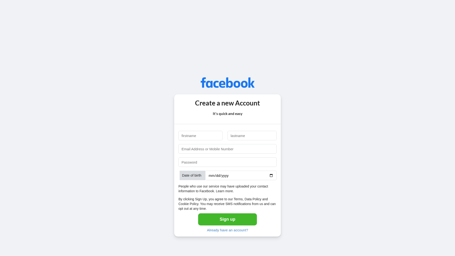 Screenshot of facebook-clone-zeta.vercel.app